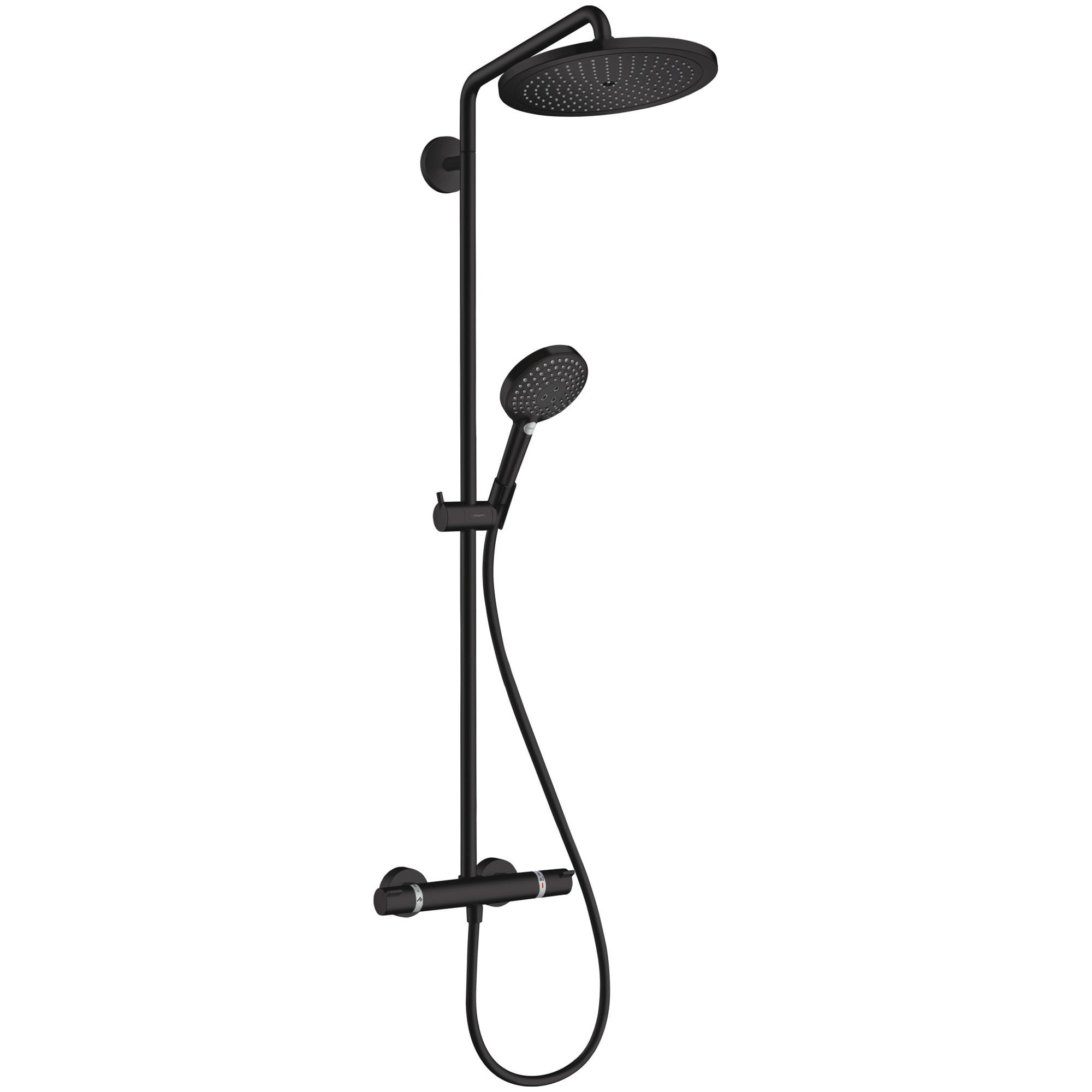 Hansgrohe Croma Select S Termostatik Duş Sistemi 28 cm 1 Fonksiyonlu EcoSmart Mat Siyah 26891670