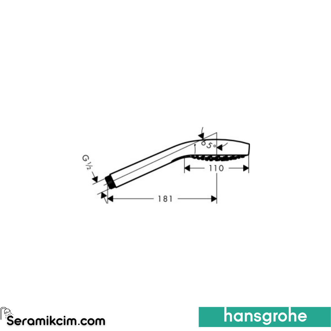 Hansgrohe Croma Select S Vario El Duşu EcoSmart Beyaz-Krom 26803400