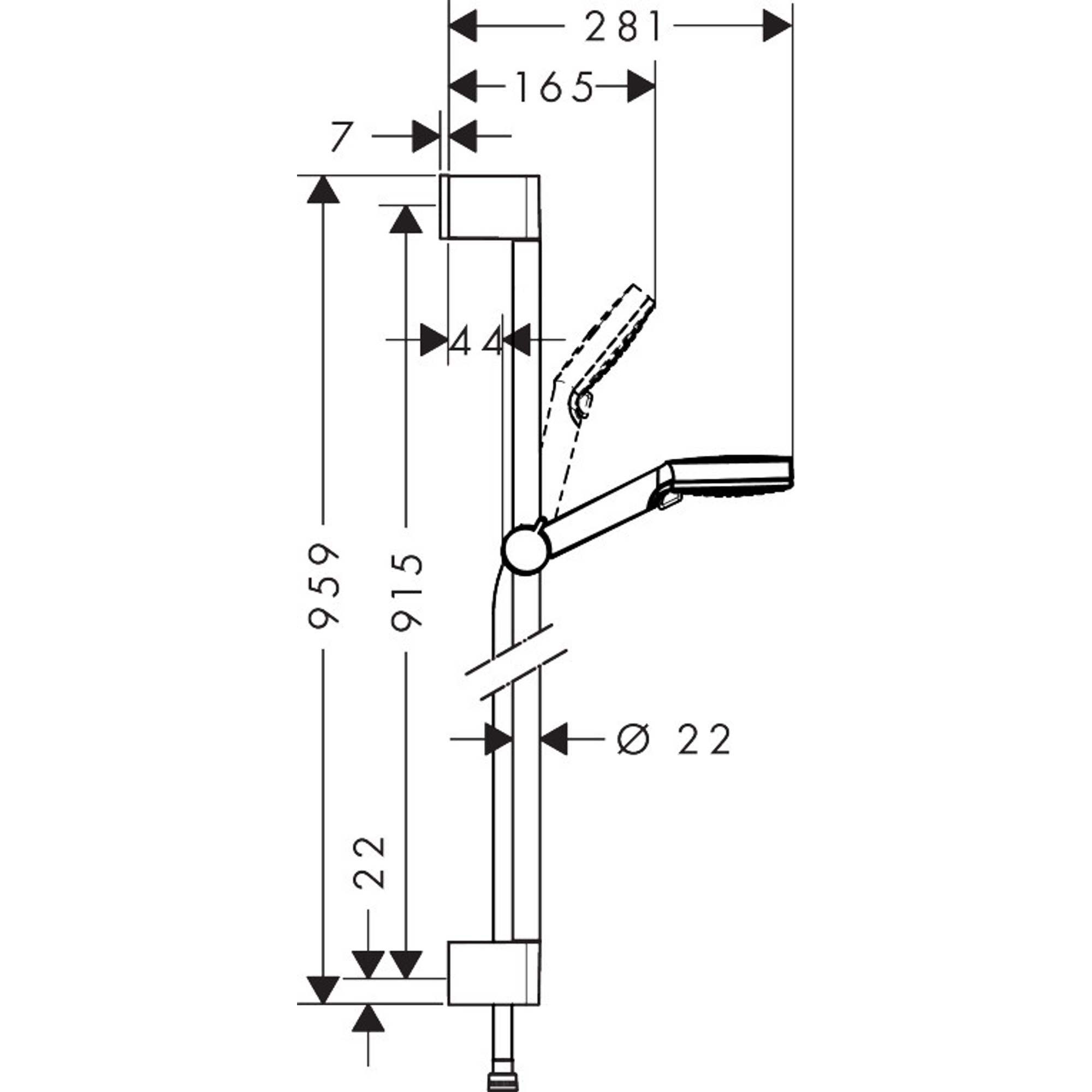 Hansgrohe Crometta Duş Seti 90 cm Sürgülü 10 cm El Duşlu Vario EcoSmart Beyaz-Krom 26538400
