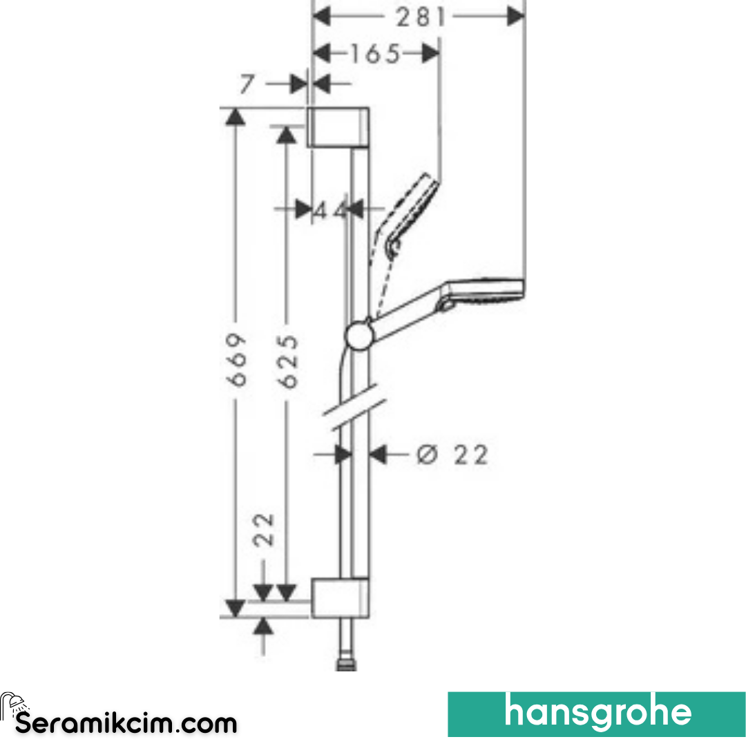 Hansgrohe Crometta Vario Duş Seti Ecosmart+91 Dk 26534400