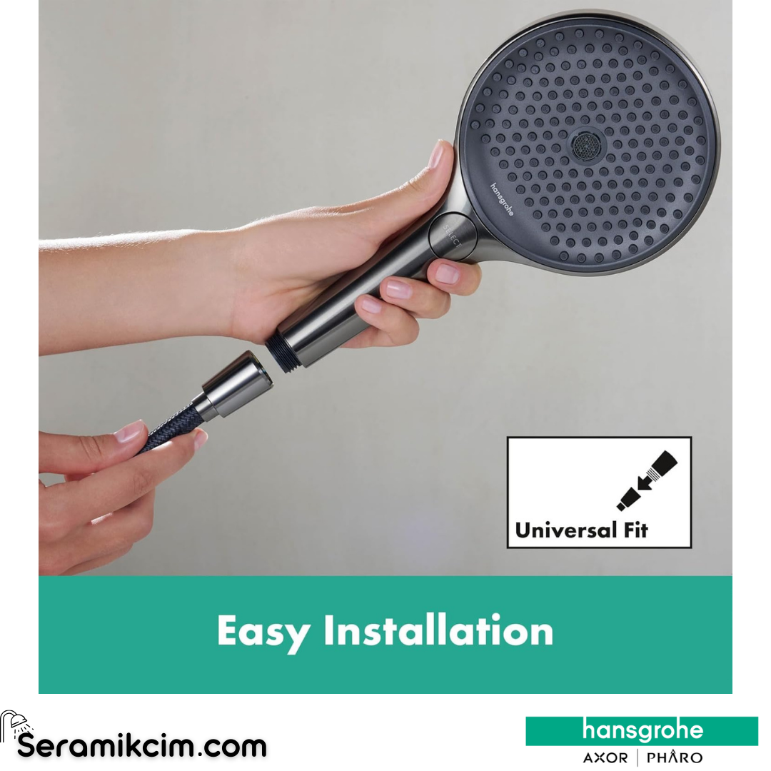 Hansgrohe Designflex Textile Duş Hortumu 160 Cm Mat Siyah Krom 28260340