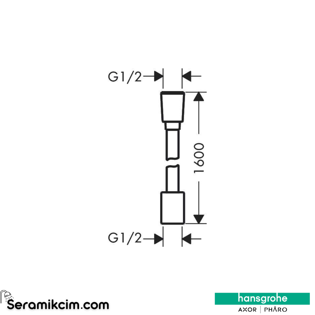 Hansgrohe Designflex Textile Duş Hortumu 160 Cm Mat Siyah 28260670