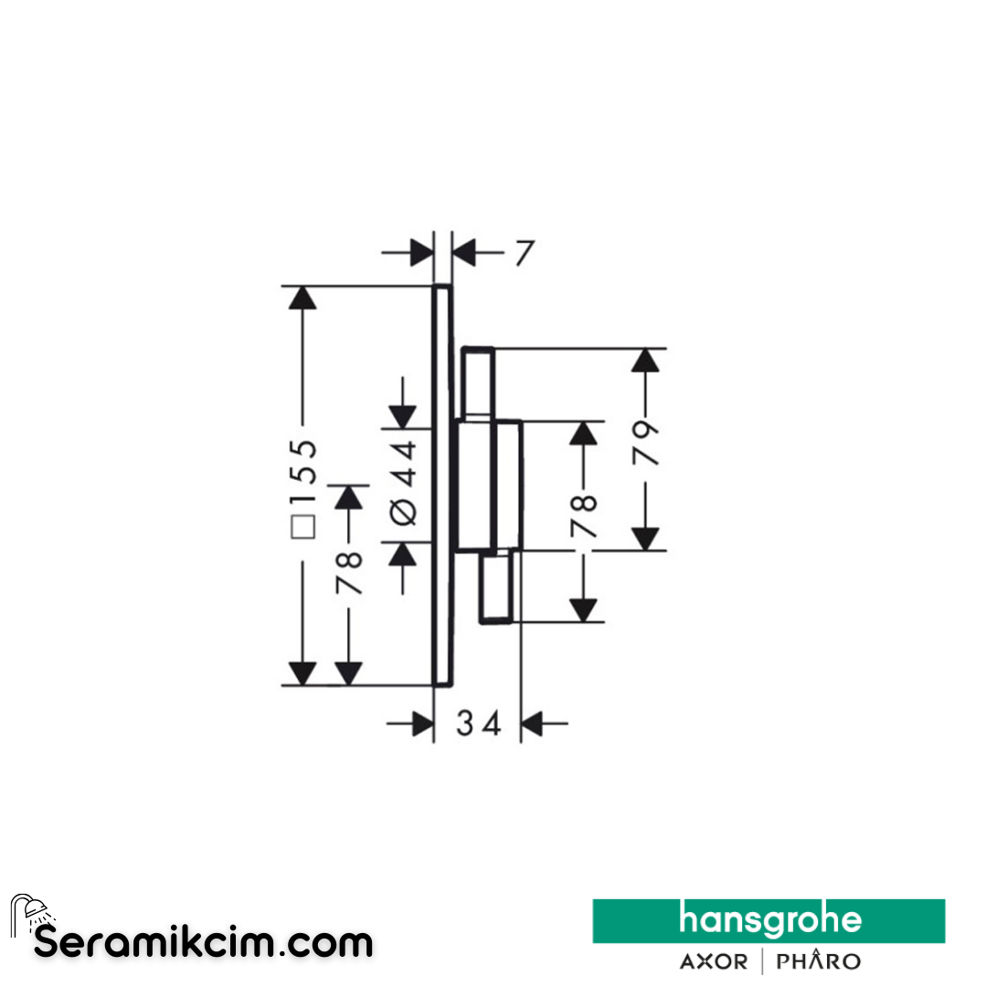 Hansgrohe Duoturn Q Batarya Ankastre 2 Çıkış  75414670