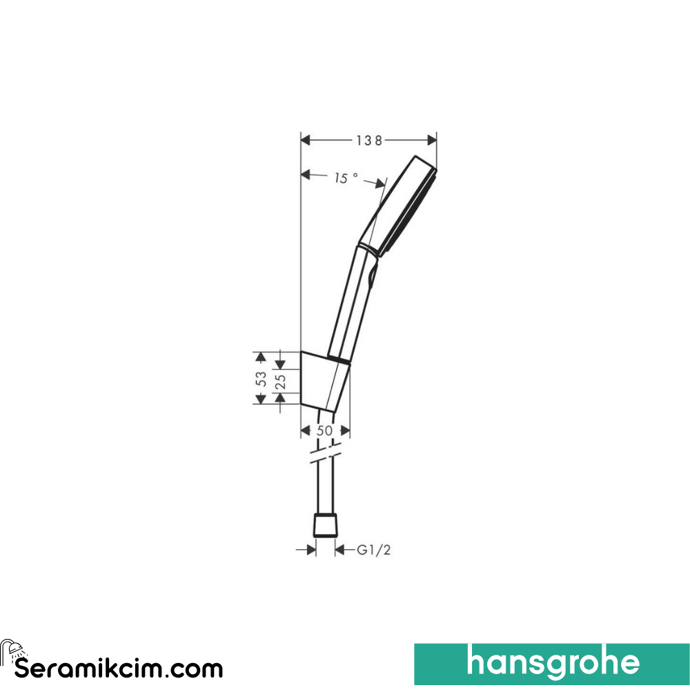Hansgrohe Duş Askı Seti 105 3Jet Relaxation With Shower Hose 160 Cm 24303670