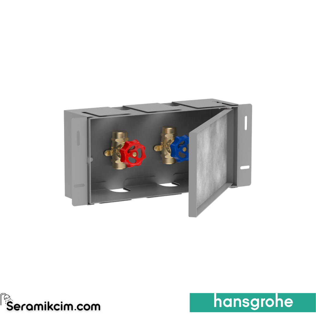Hansgrohe Duvar Nişi Seramik Kaplanabilir Kapak İle And İntegrated Shut-Off Valve 30 X 15 X 10 Cm 56100800