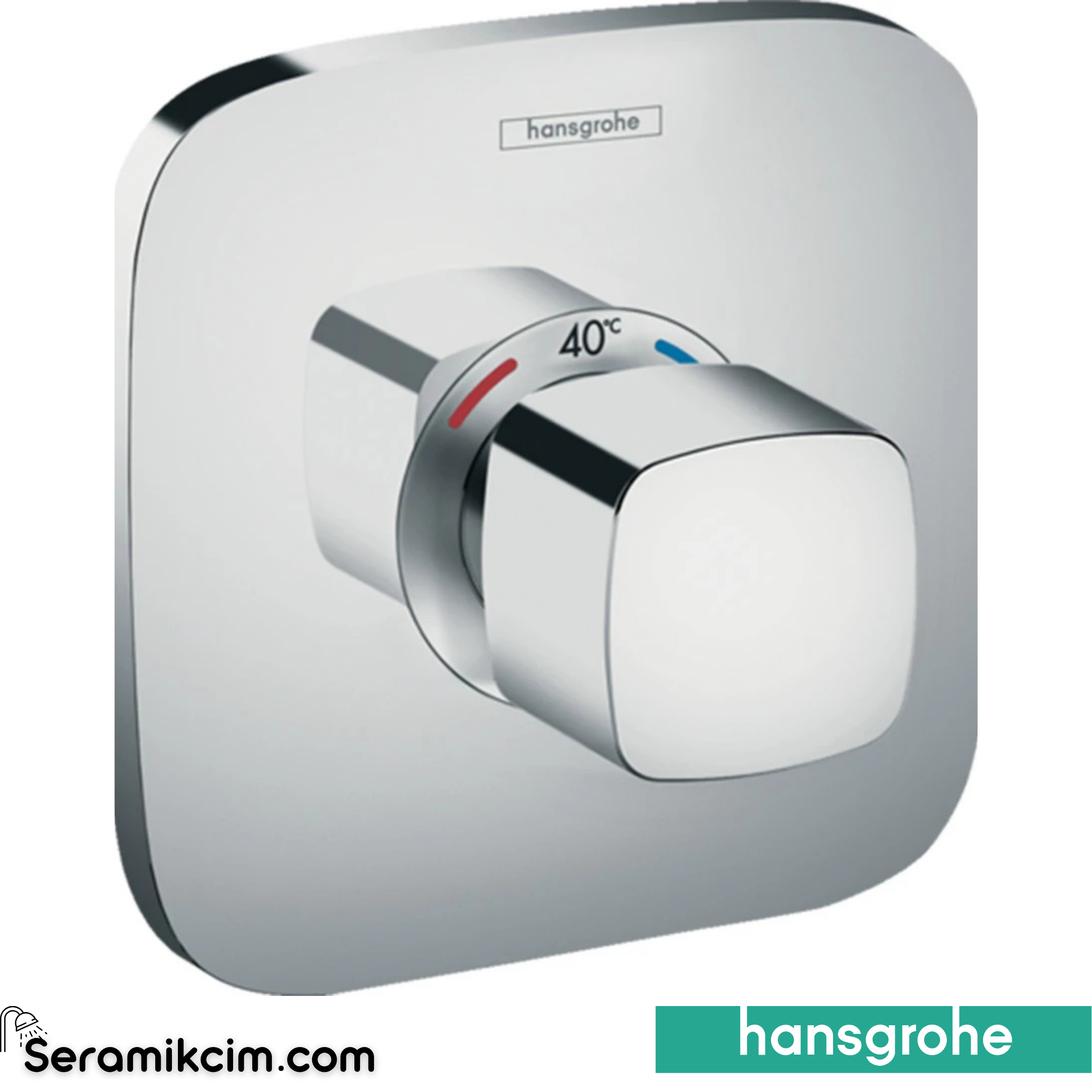 Hansgrohe Ecosmart E Max Ankastre Banyo Bataryası Termostatik 59 L/Dk Krom 15706000
