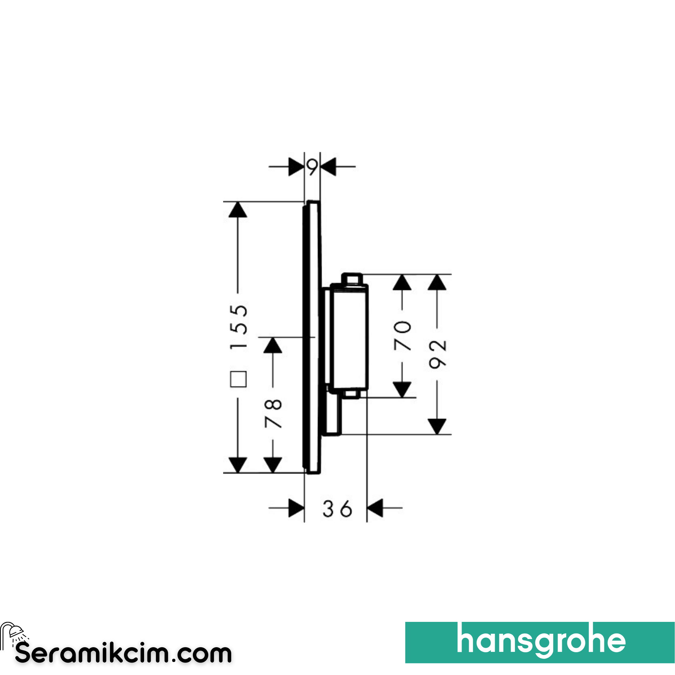Hansgrohe Ecostat Comf.Q Therm.Conc.2 Outl.Bbr