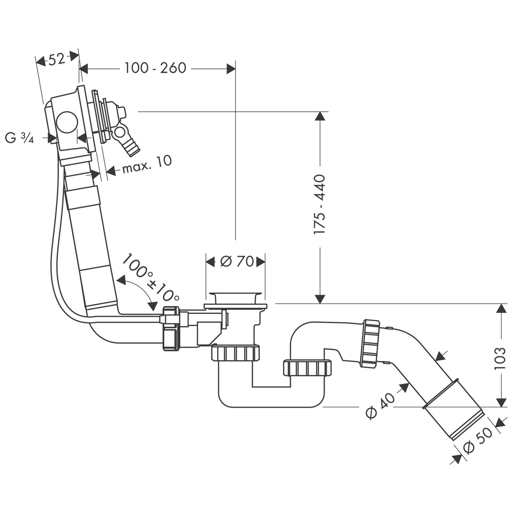 Hansgrohe Exafill Troplen 58125180
