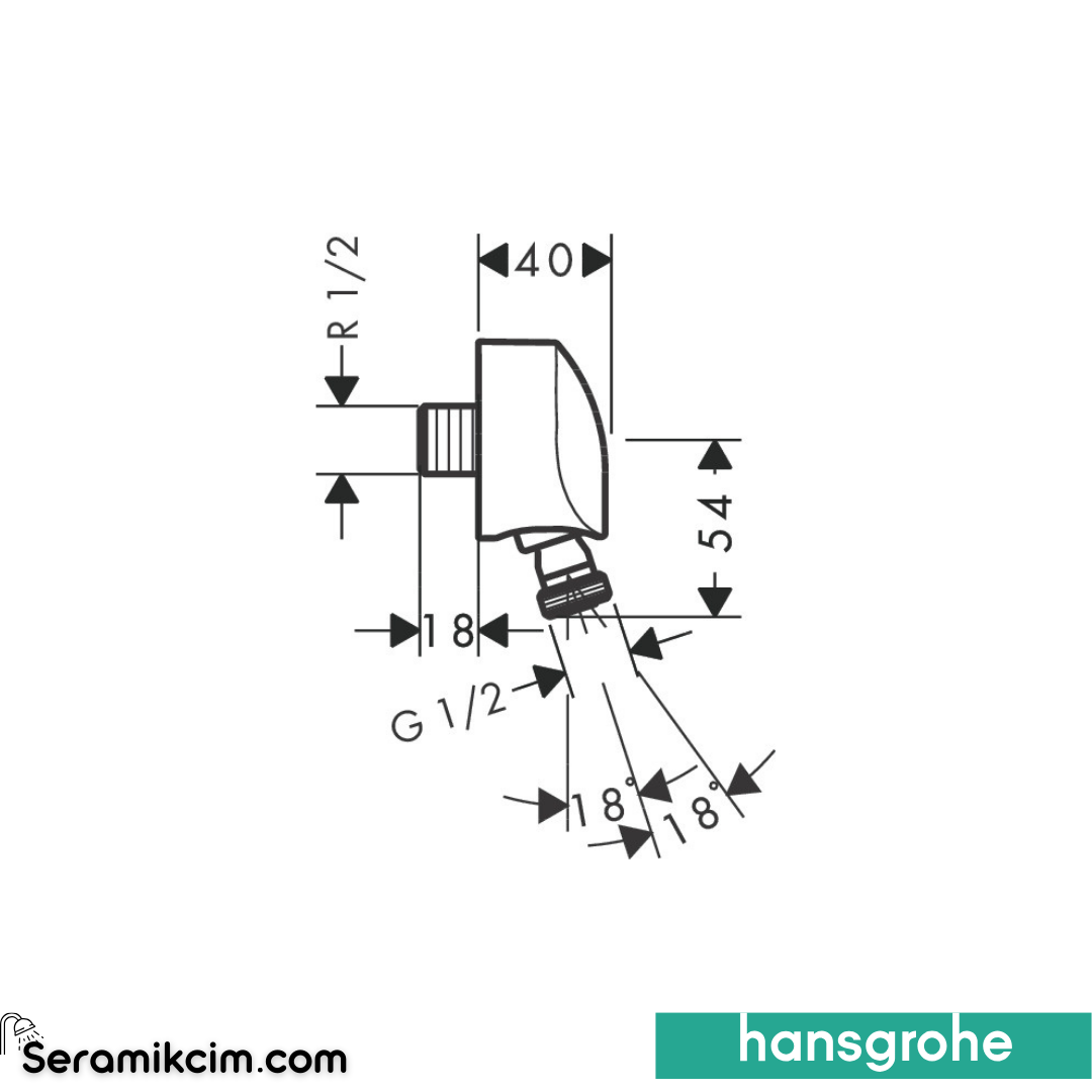 Hansgrohe Fixfit E Gön.Çık. Çek-Valf/Hareketli 27505000