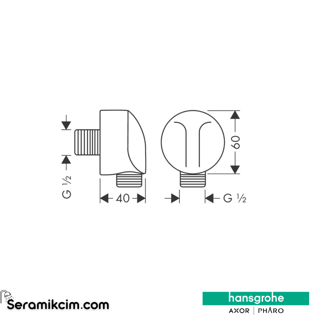 Hansgrohe Fixfit El Duşu Gönye Çıkış Mat Bronz 27454140