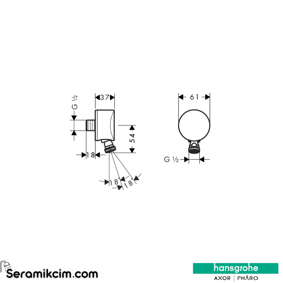 Hansgrohe Fixfit S El Duşu Çıkışı Krom 27506000
