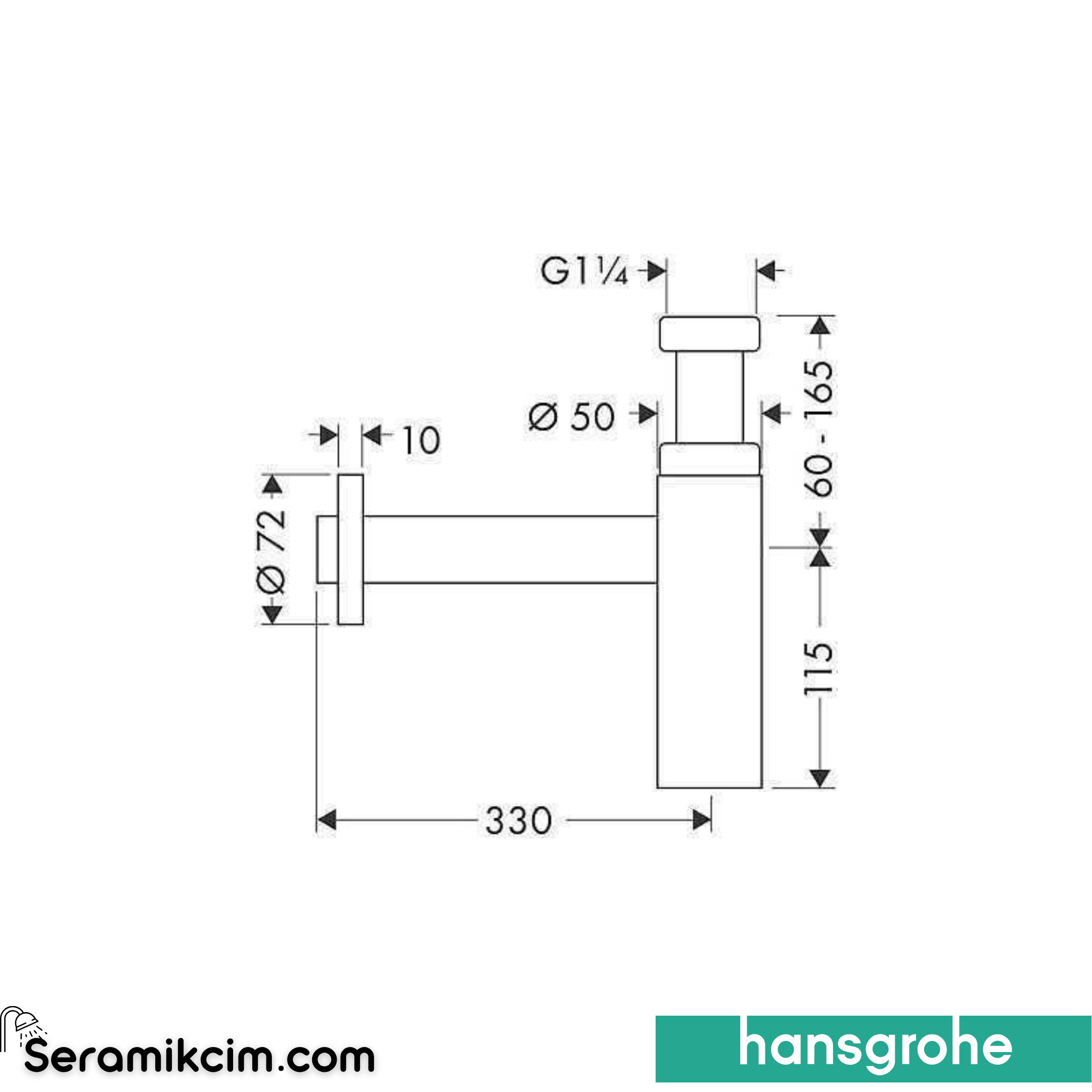 Hansgrohe Flowstar Sifon Krom 52105000