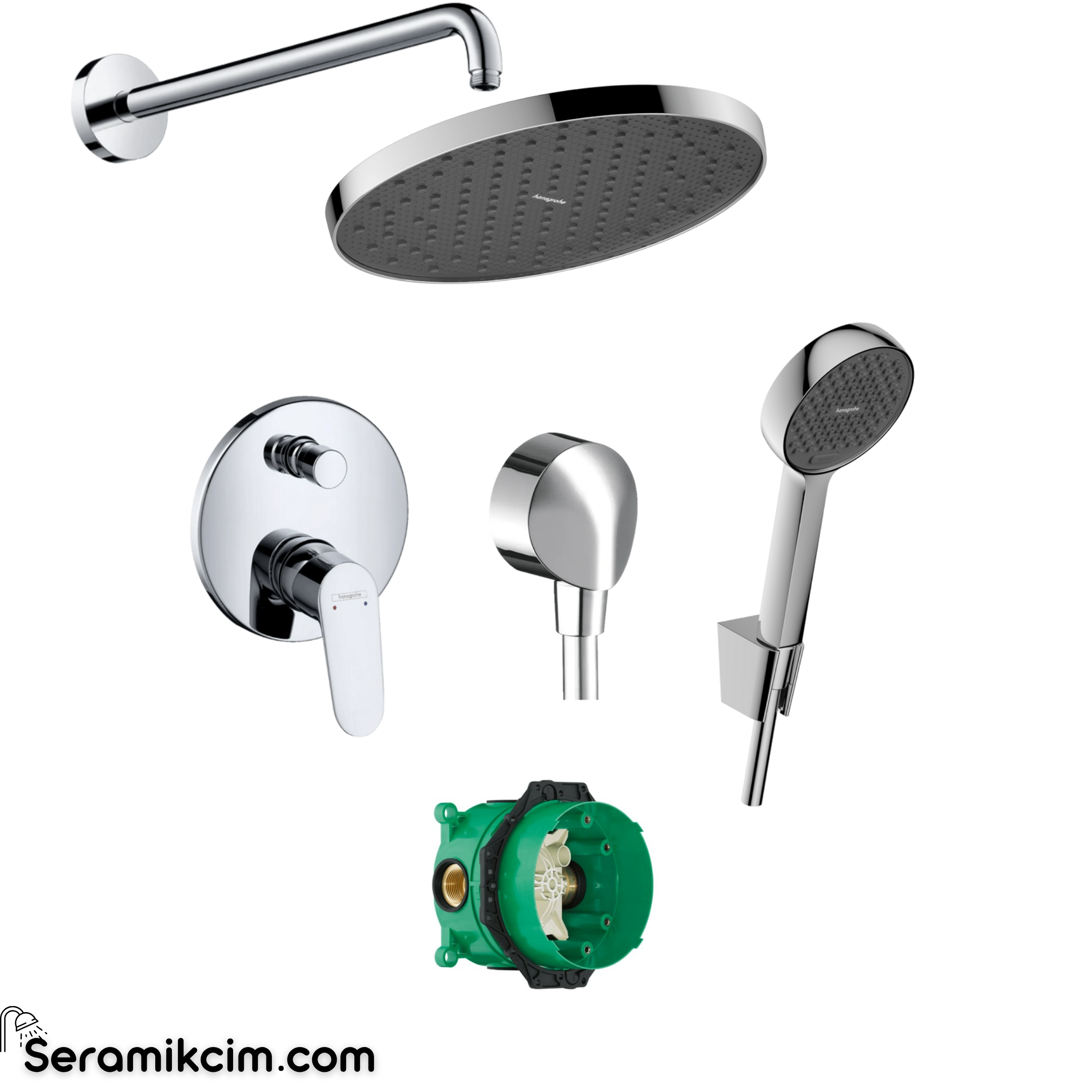 Hansgrohe Focus Ankastre Banyo Bataryası Set Krom