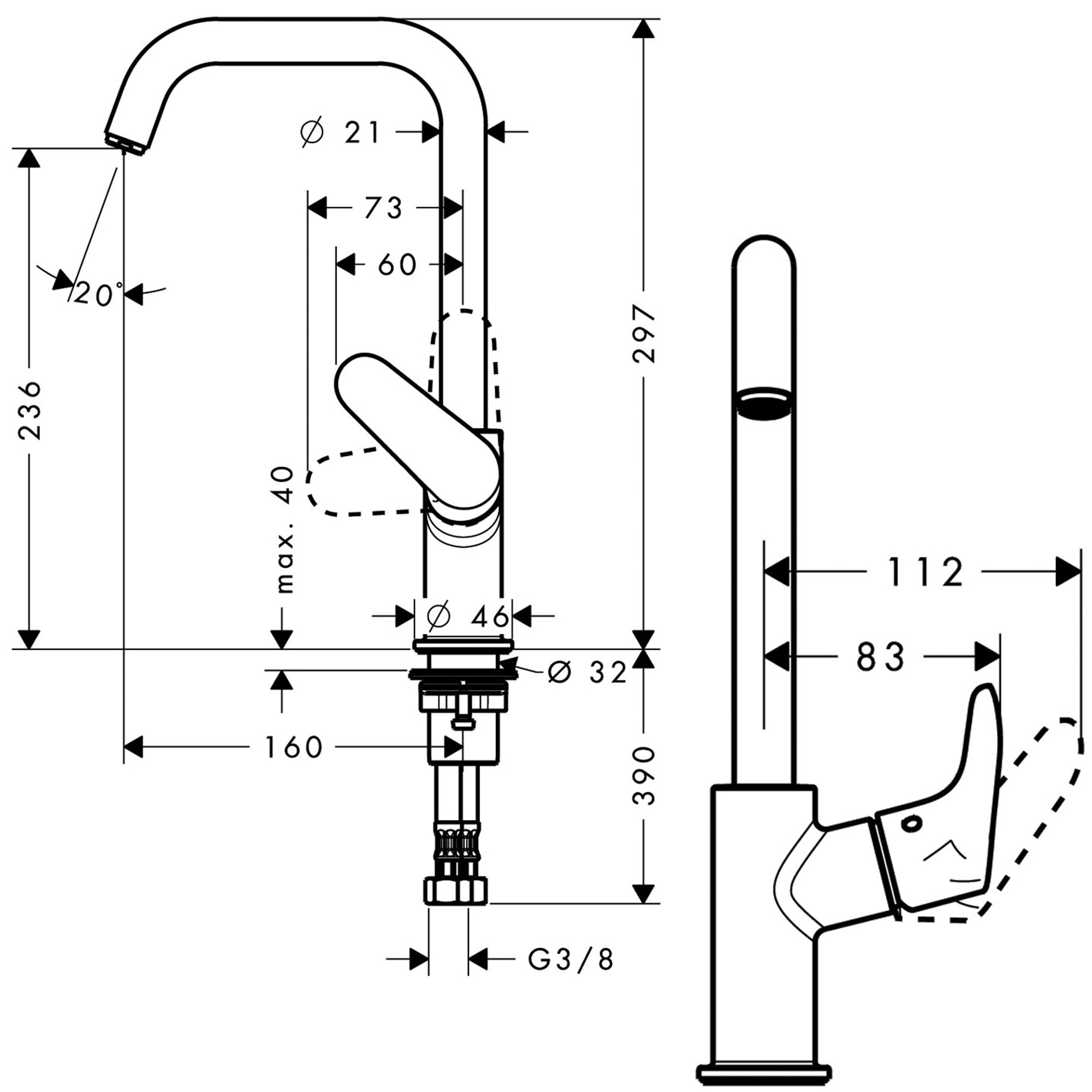 Hansgrohe Focus Çanak Lavabo Bataryası 240 31519000