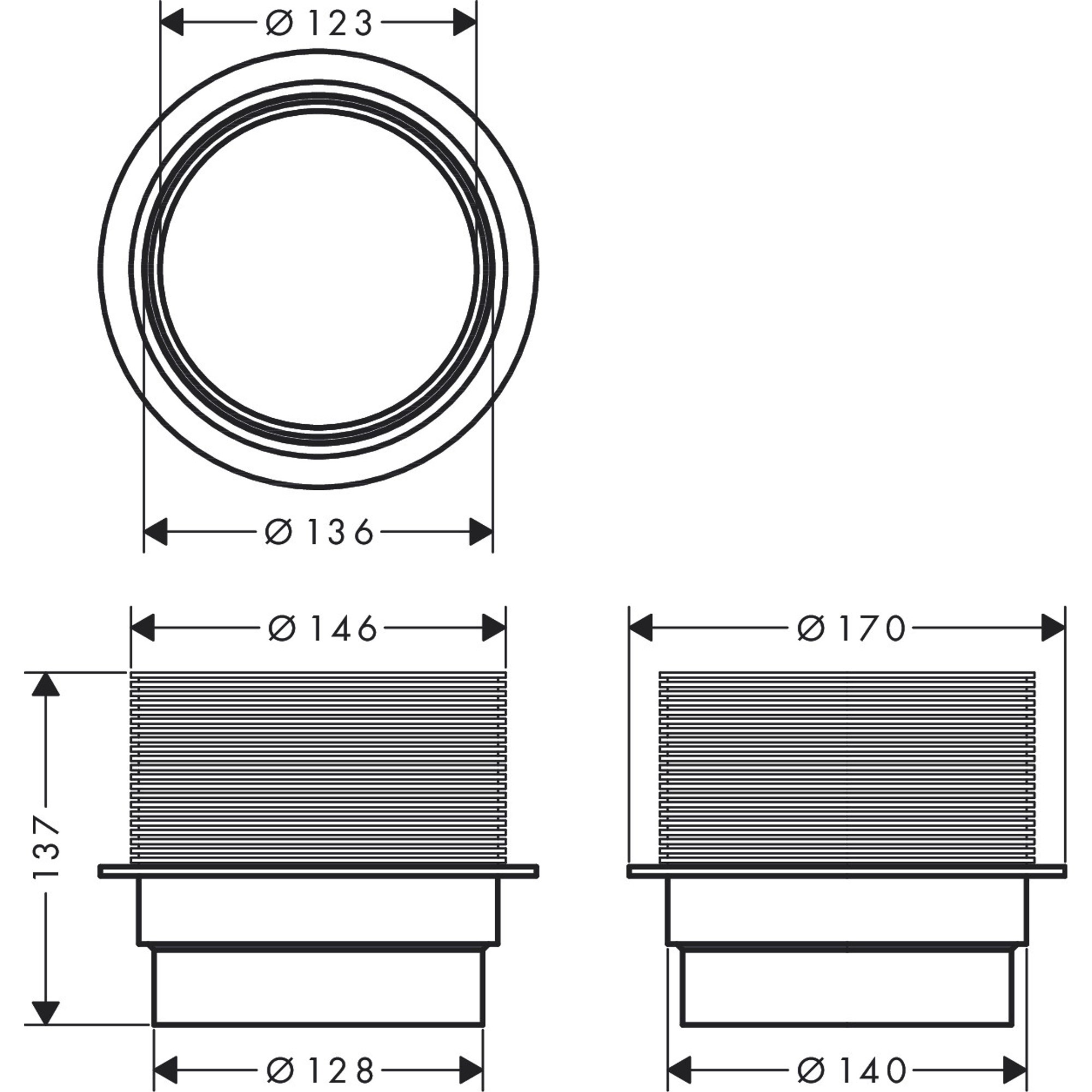 Hansgrohe Height Compensation Supplementary Piece 56056000