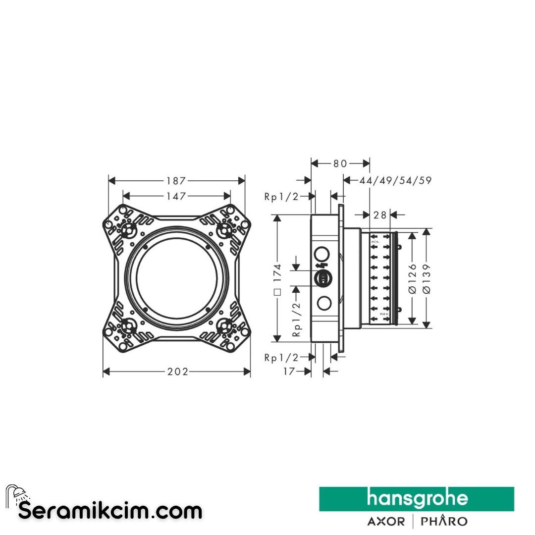 Hansgrohe İbox Universal 2 Ankastre İç Set 1500180