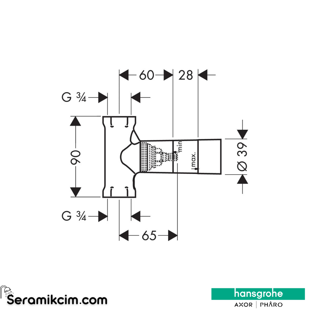 Hansgrohe İç Set Aç Kapa Valfi Salmastra 15970180