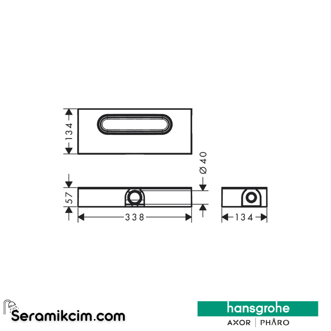 Hansgrohe İç Set Linear Duş Kanalı İçin Düz Kurulum 1000180