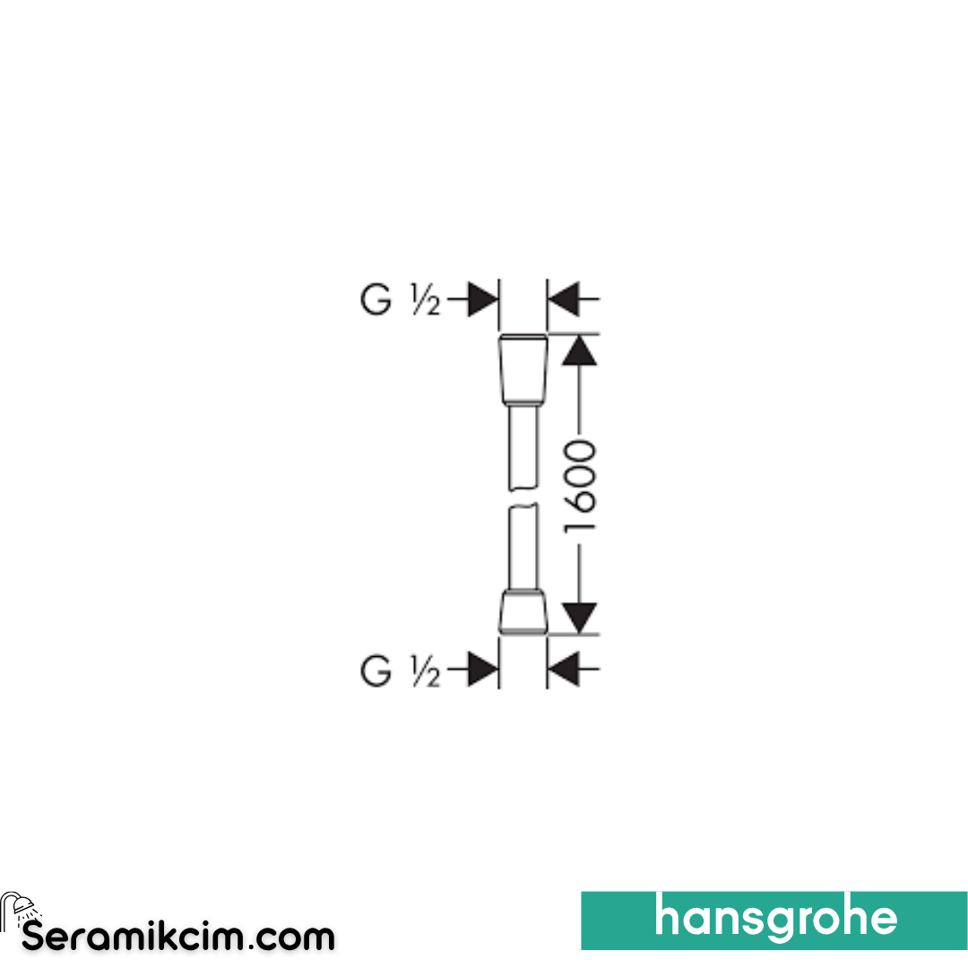 Hansgrohe Isıflex Spıral 1.60 M Parlak Altın 28276990