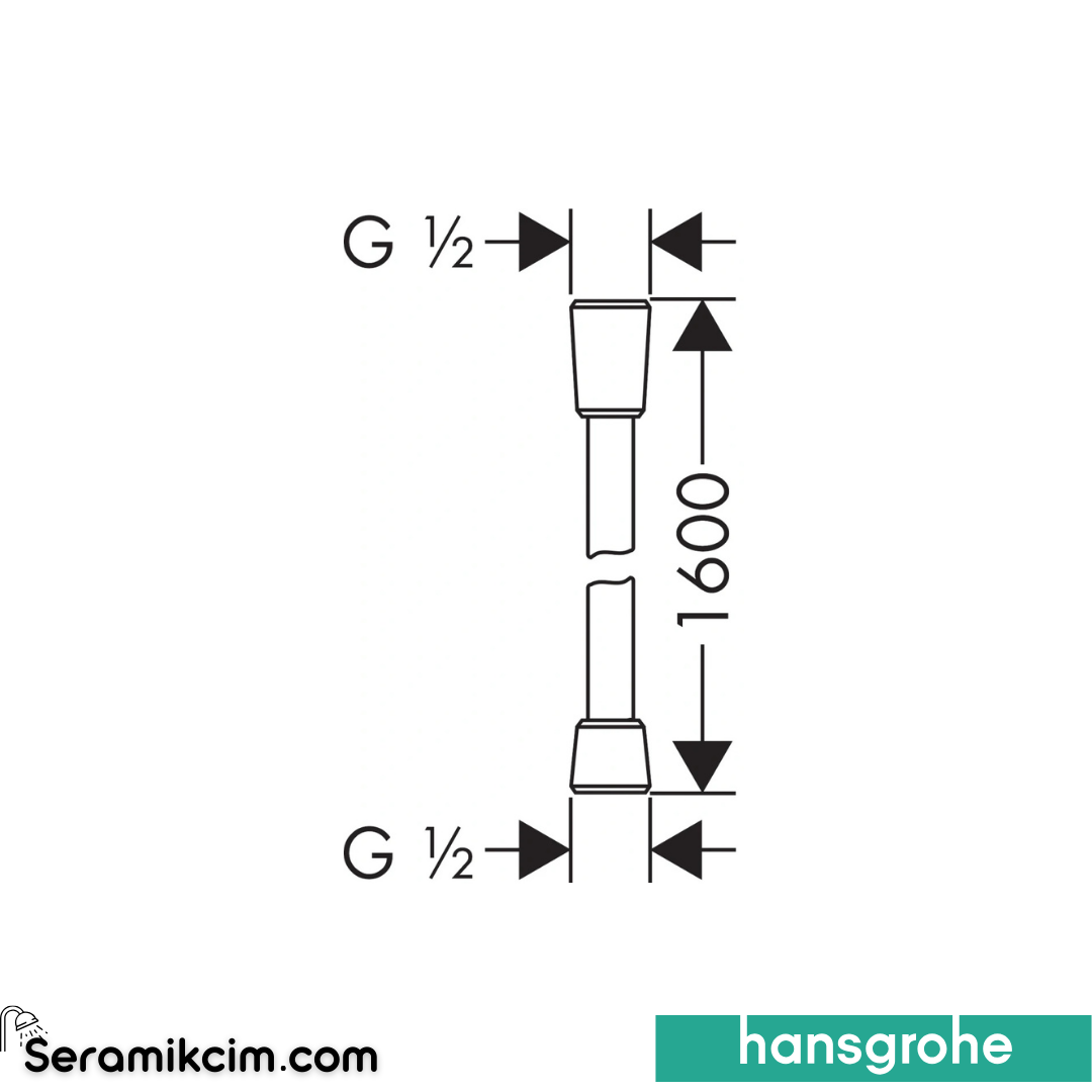 Hansgrohe Isıflex Spiral 1,60m Mat Beyaz 28276700