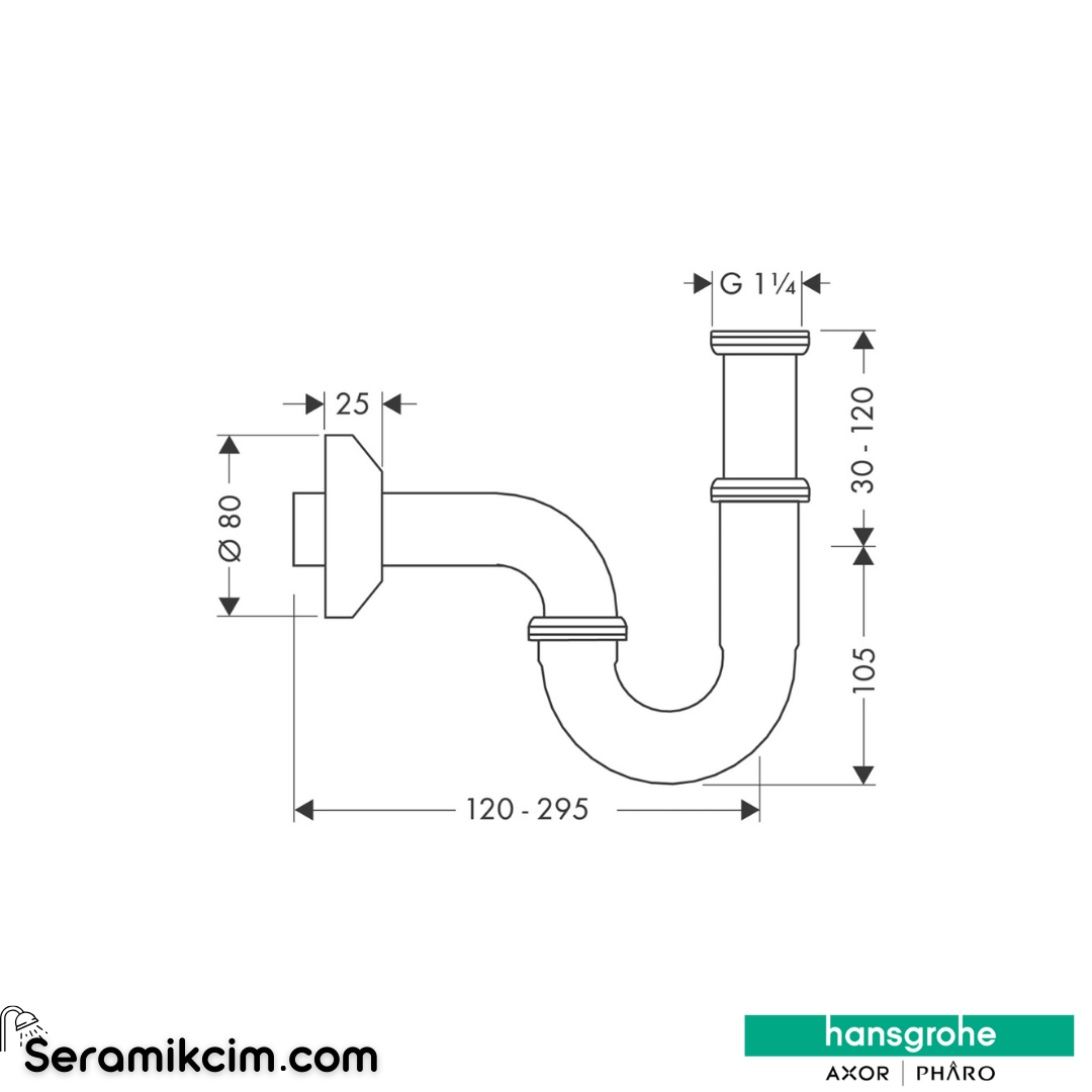 Hansgrohe Lav. Sifonu Krom 53010000