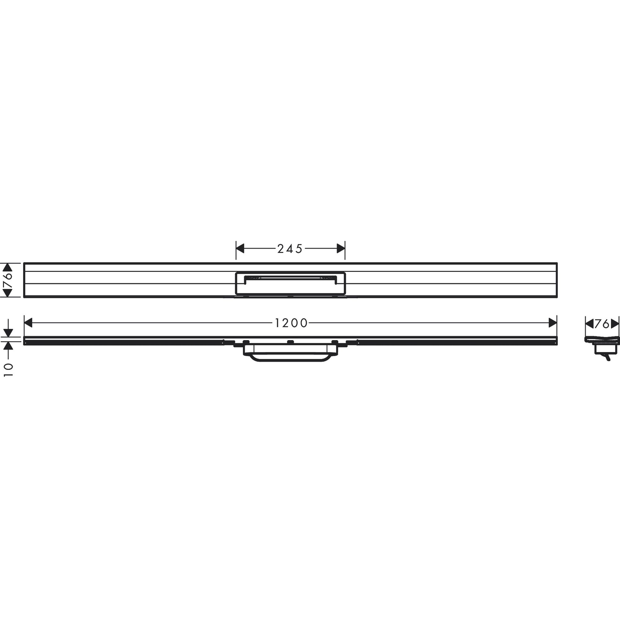 Hansgrohe Linear Duş Kanalı 120 Cm Kesil Eviye Bataryası Duvara Montaj 56054990