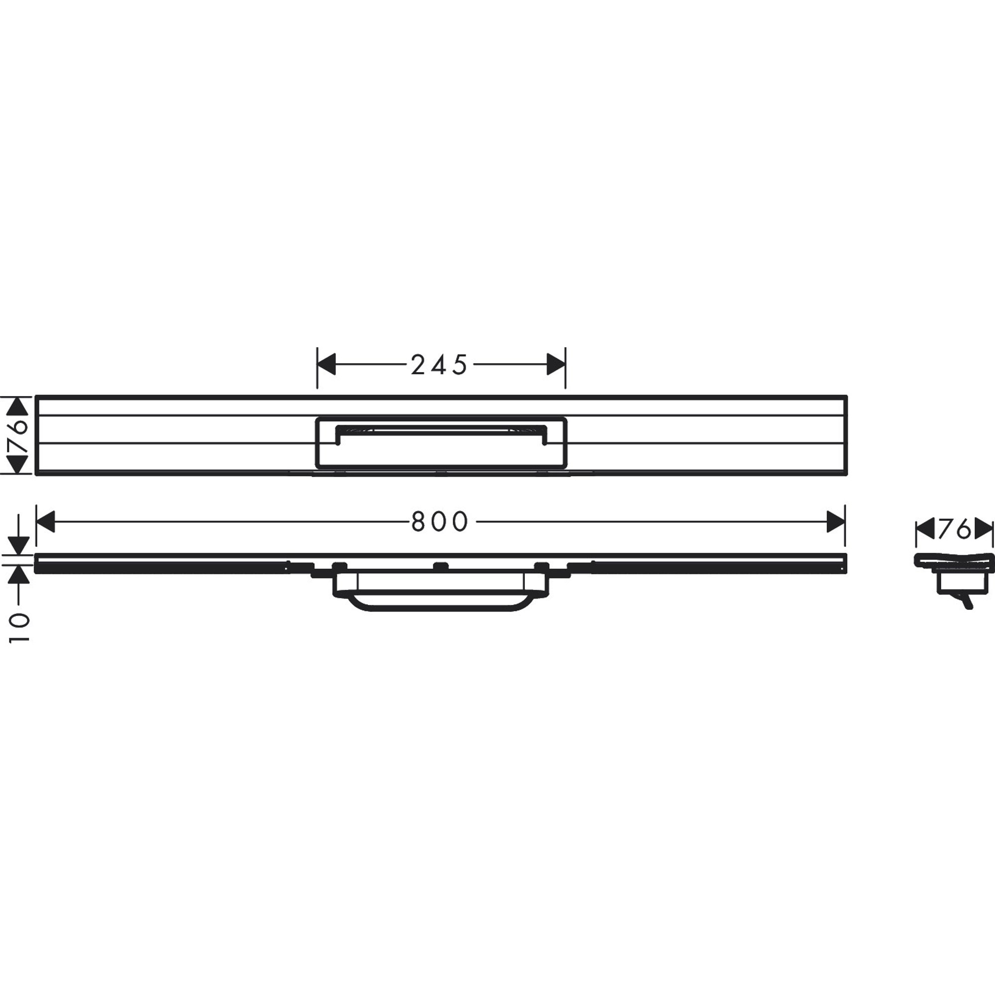 Hansgrohe Linear Duş Kanalı 80 Cm Kesil Eviye Bataryası Duvara Montaj 56051340