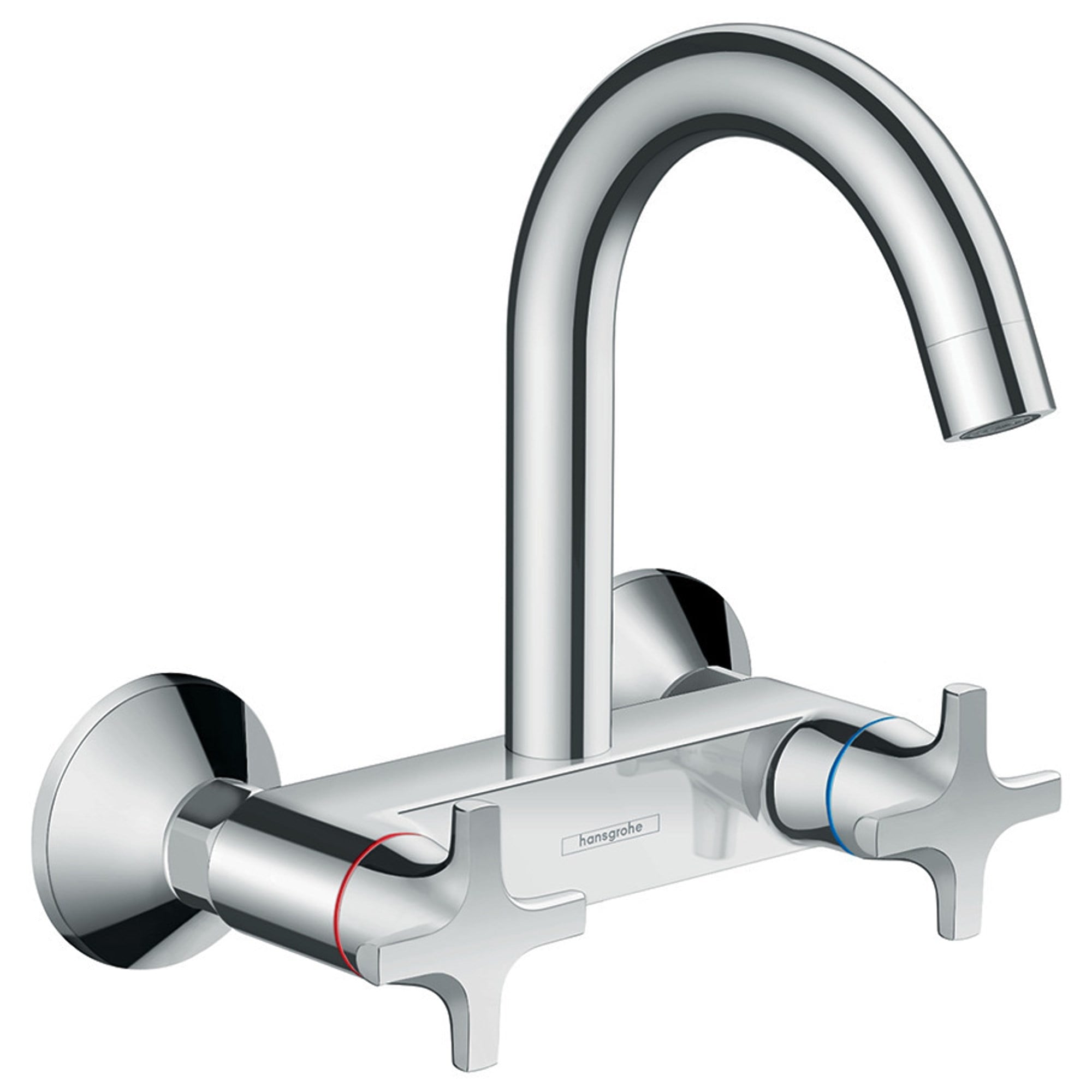 Hansgrohe Logis 2-Vol. Eviye Bataryası 220 Ecosmart+ DuvardanUzun Krom 71284000