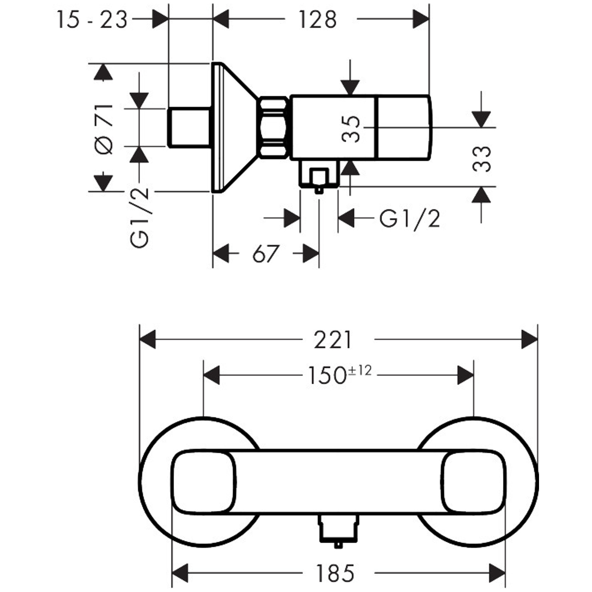 Hansgrohe Logis 2-Volanlı Duş Bataryası 71263000
