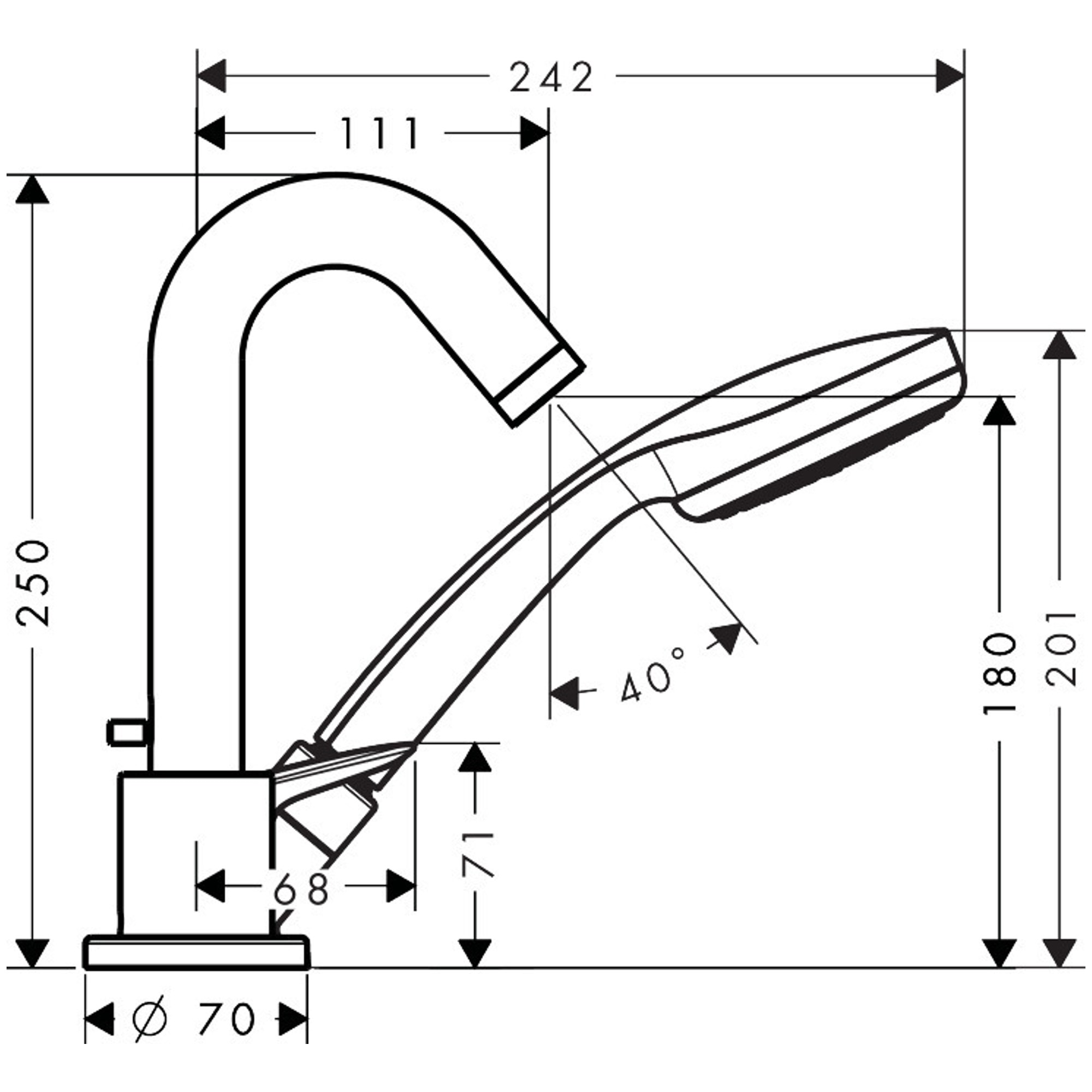 Hansgrohe Logis 3 Delikli Banyo Bataryası 71310000