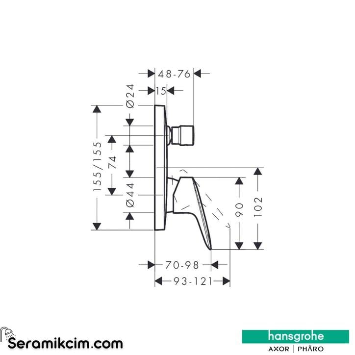 Hansgrohe Logis Ankastre Banyo Bataryası Set Krom