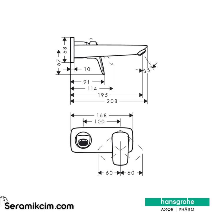 Hansgrohe Logis Ankastre Lavabo Bataryası + İç Takım Set Krom