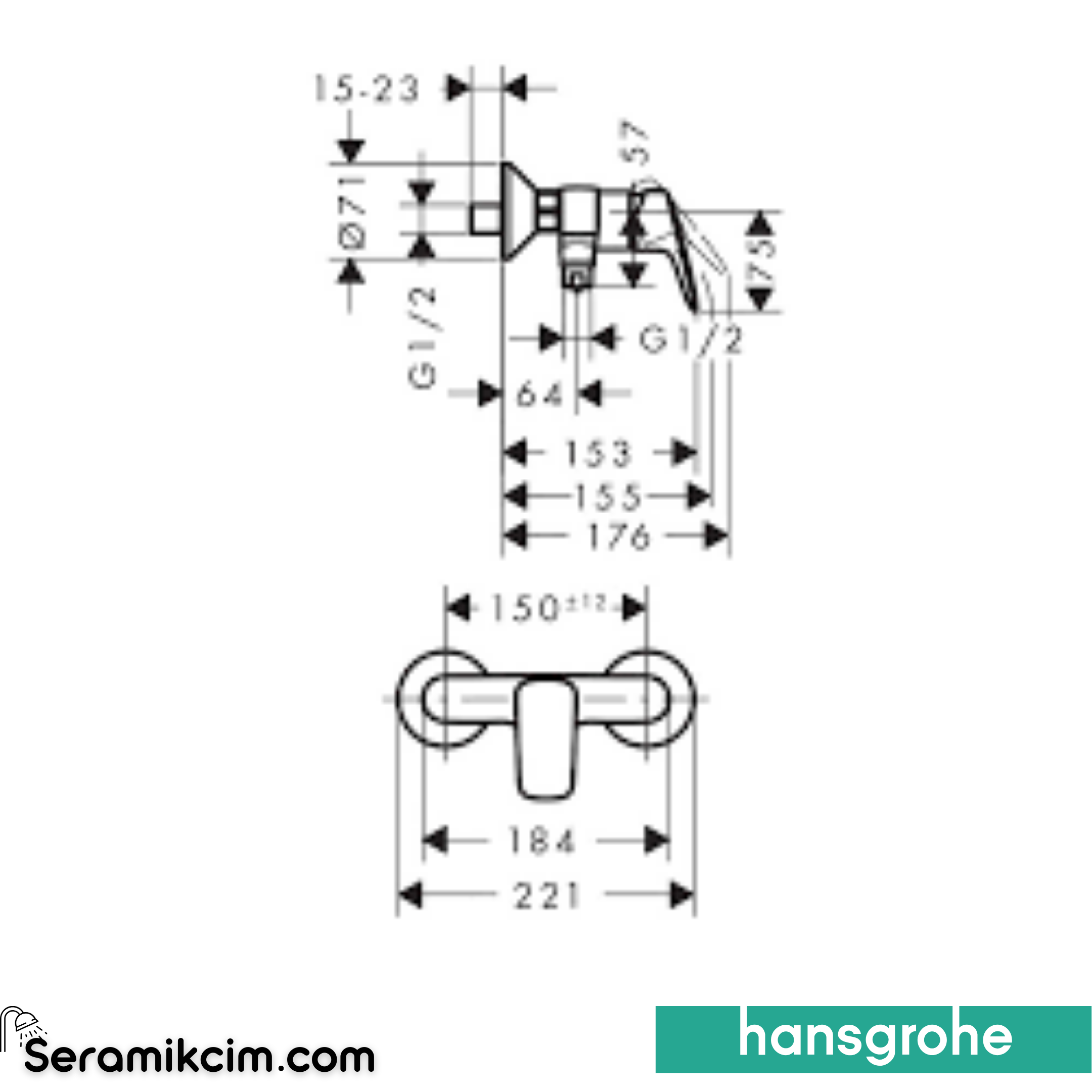 Hansgrohe Logis Banyo Bataryası 71601000