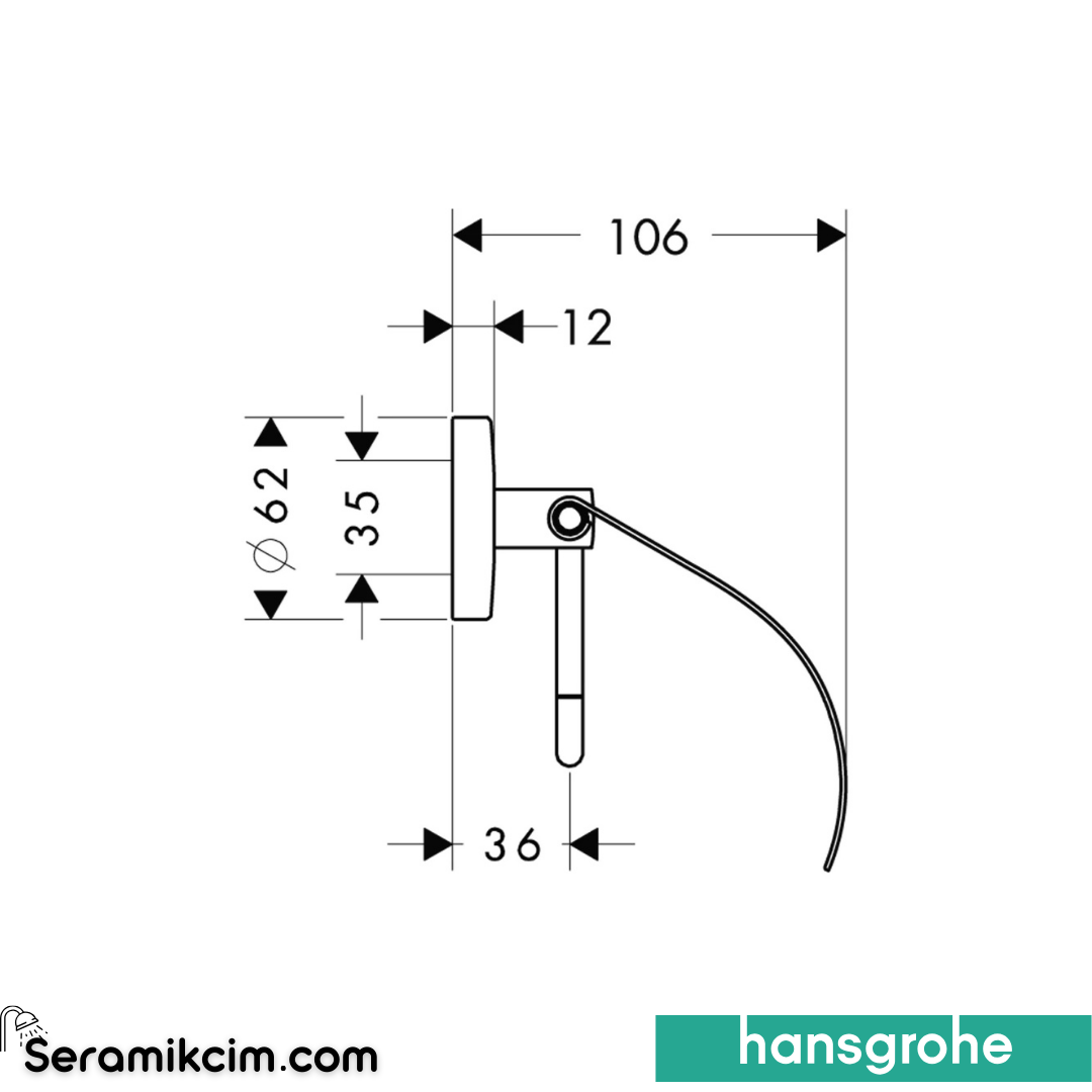 Hansgrohe Logis Kapaklı Tuvalet Kağıtlık Krom 40523000
