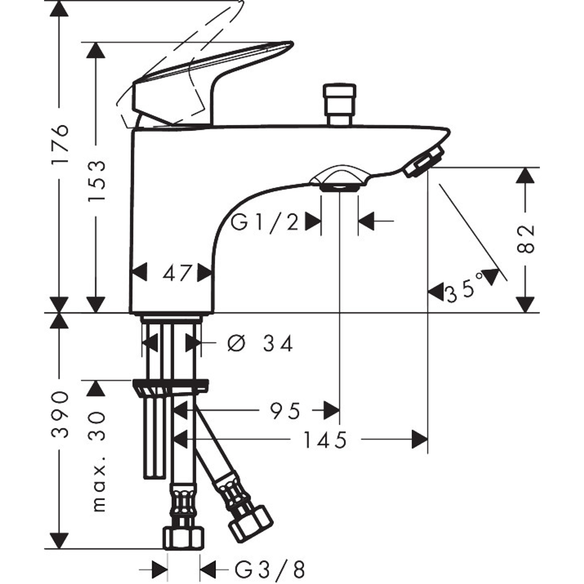 Hansgrohe Logis Monotrou Ban. Ve Duş Bataryası 71312000