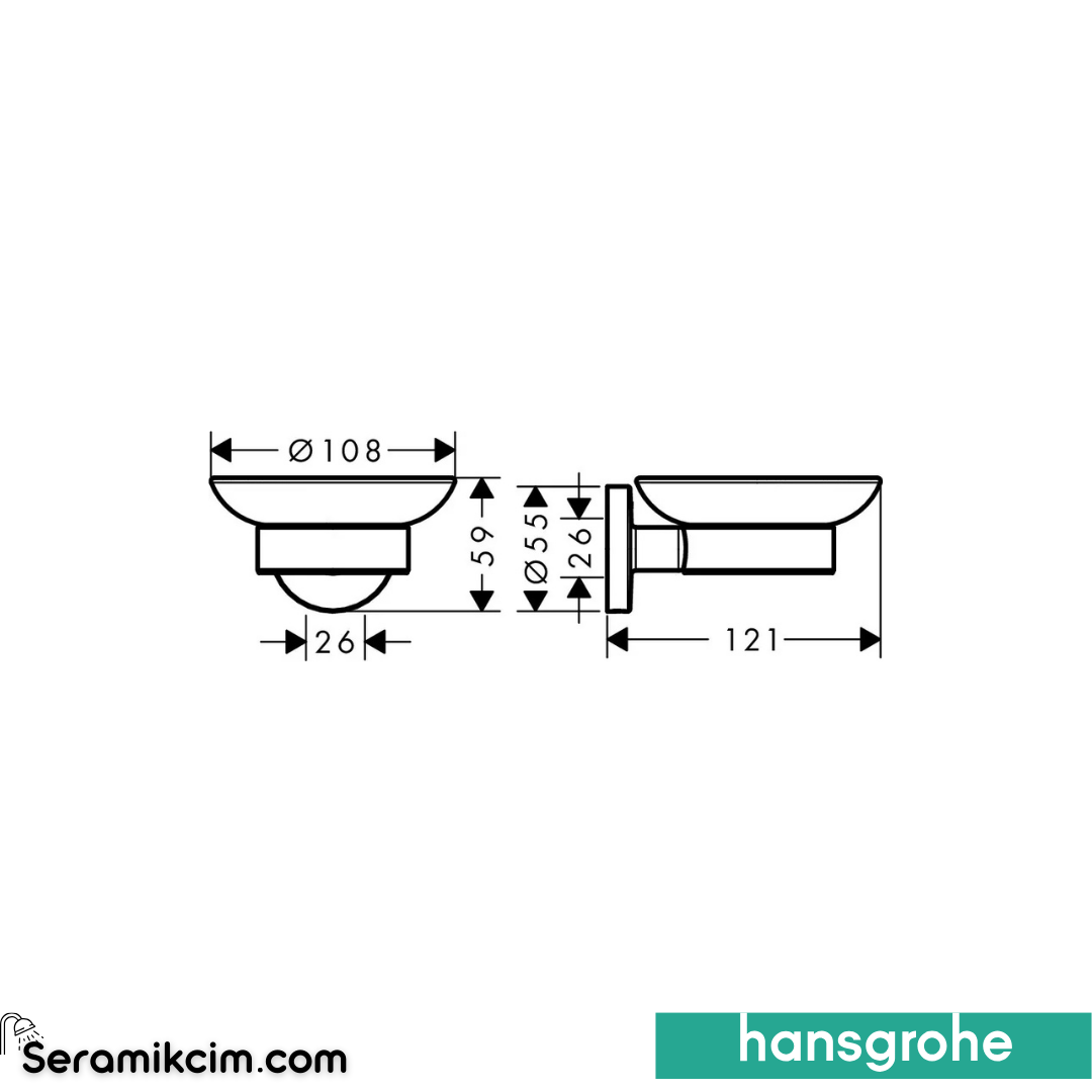 Hansgrohe Logis Universal Sabunluk Krom 41715000
