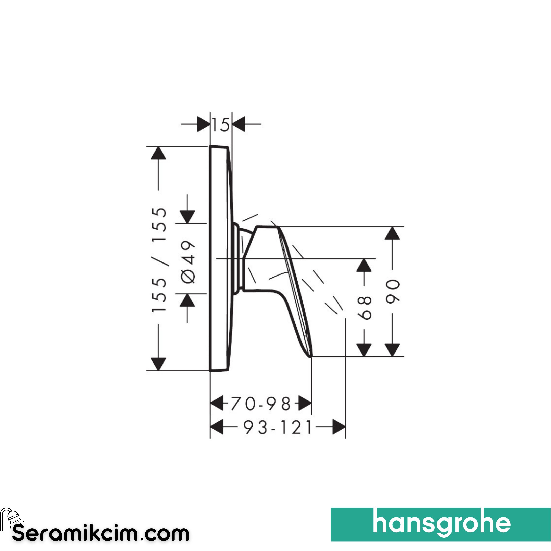 Hansgrohe Logis Yük.D Eviye Bataryası Duş Bataryası 71607000