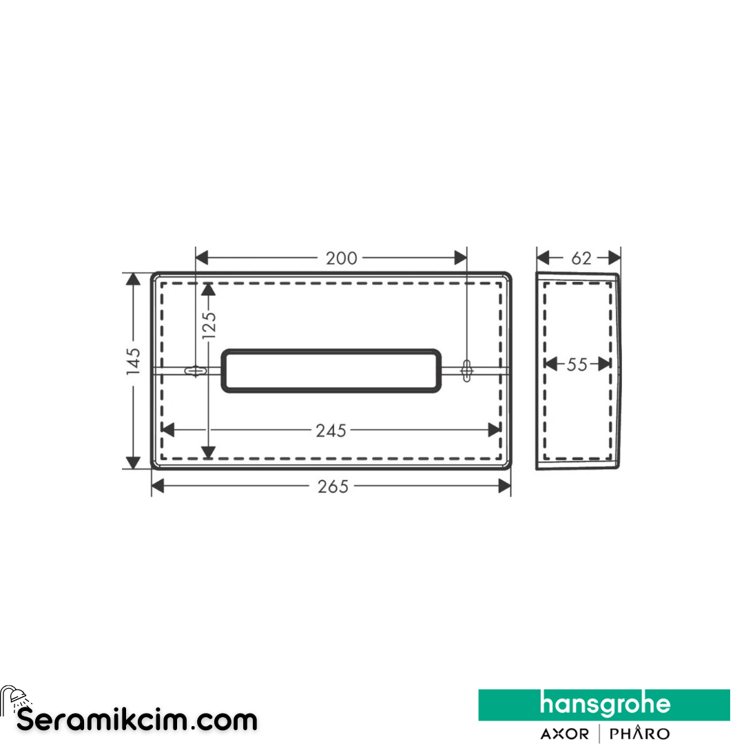 Hansgrohe Mendil Kutusu Mat Bronz 41774140