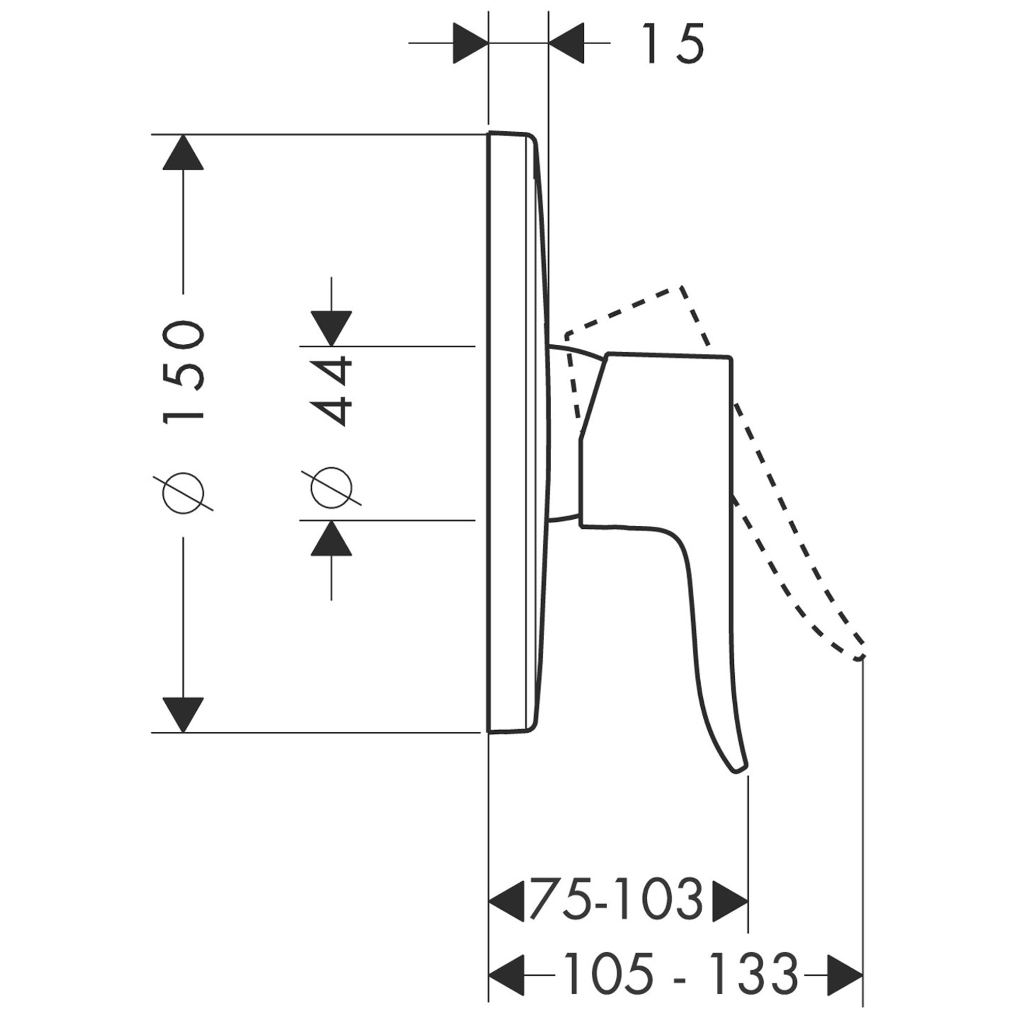 Hansgrohe Metris AnkastreDuş Bataryası 31685000