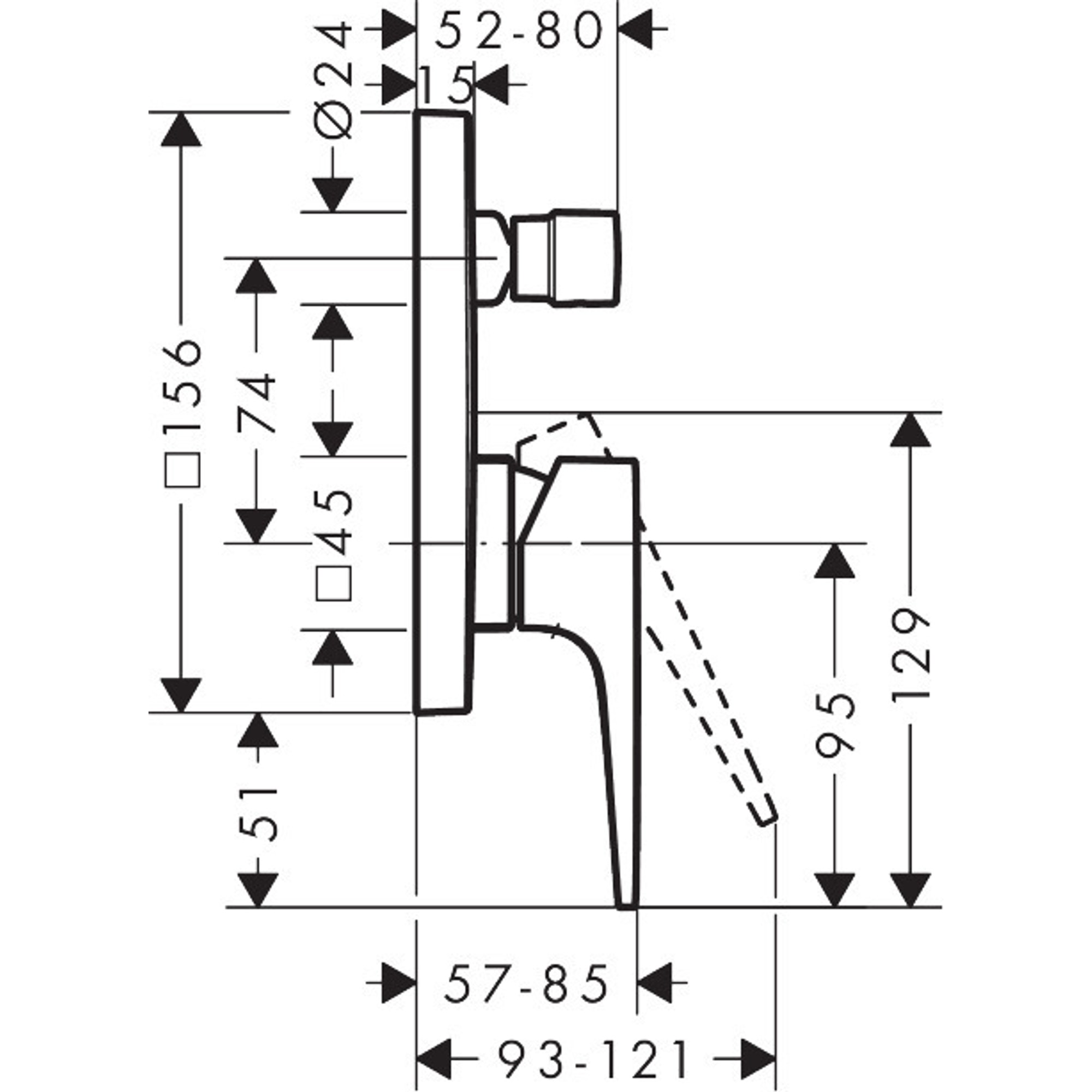 Hansgrohe Metropol Banyo Bataryası Ankastre Parlak Altın 32545990