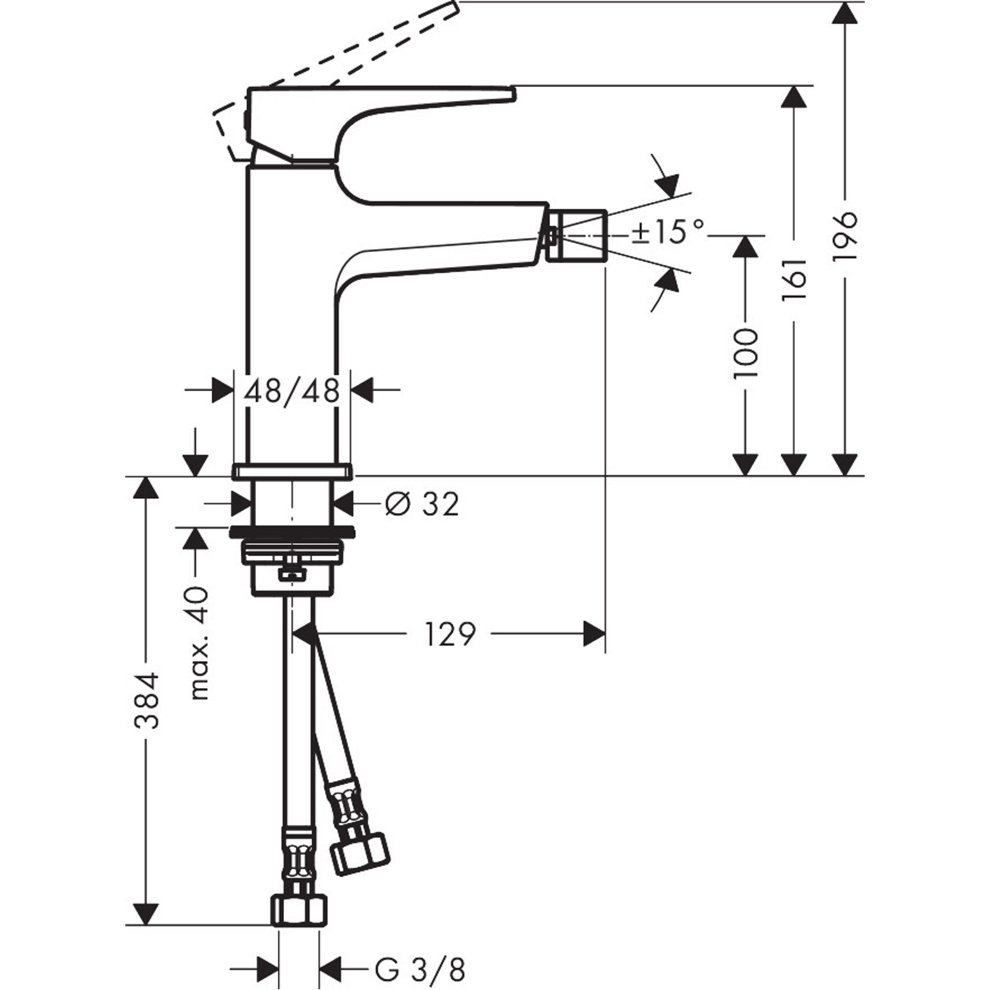 Hansgrohe Metropol BiDuşu Bataryası Mat Beyaz 32520700