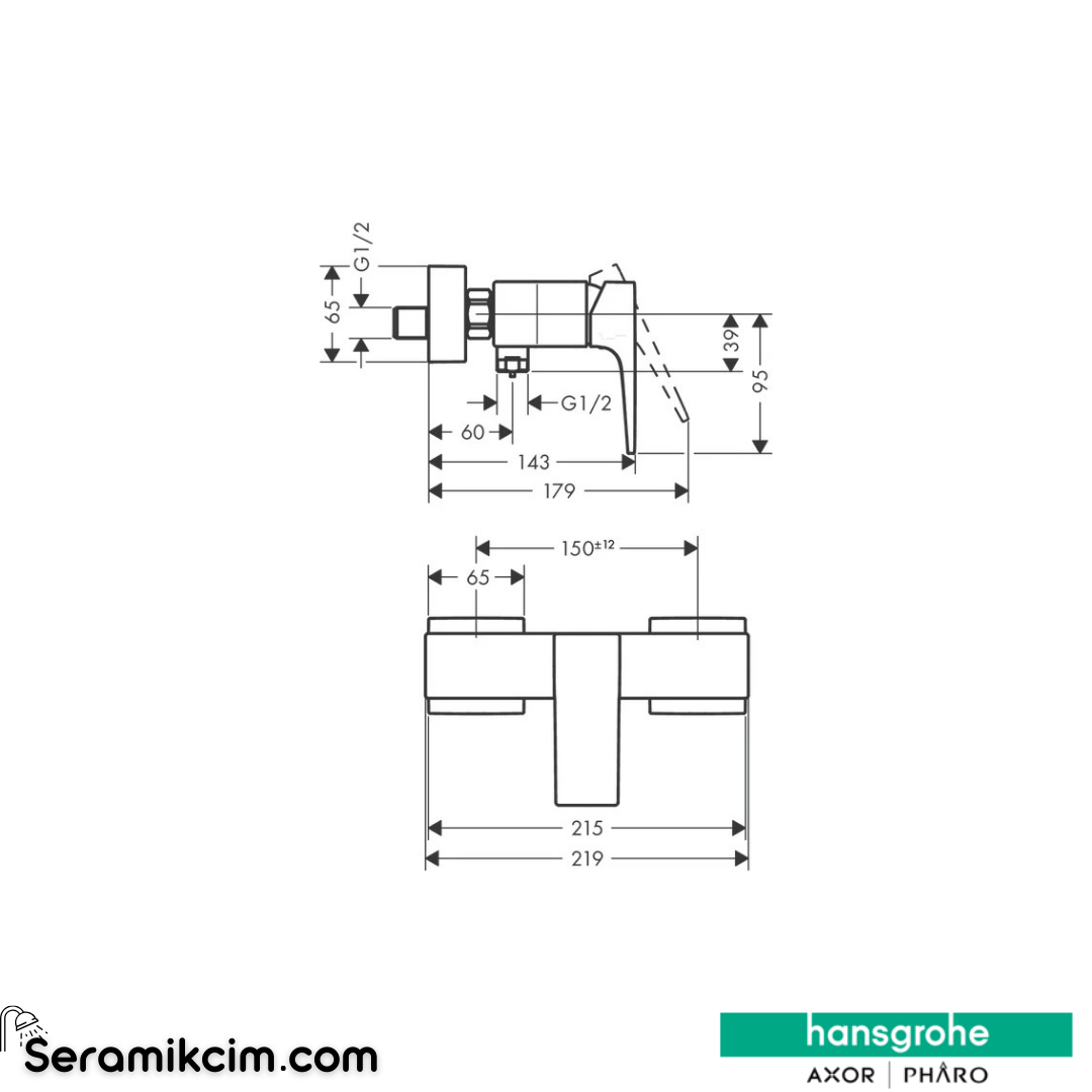 Hansgrohe Metropol Duş Bataryası Krom 32560000