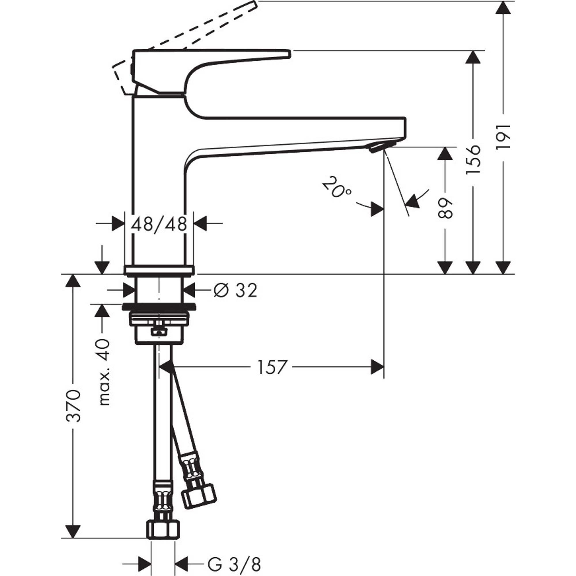 Hansgrohe Metropol Lavabo Bataryası 100 Coolstart Krom 32503000