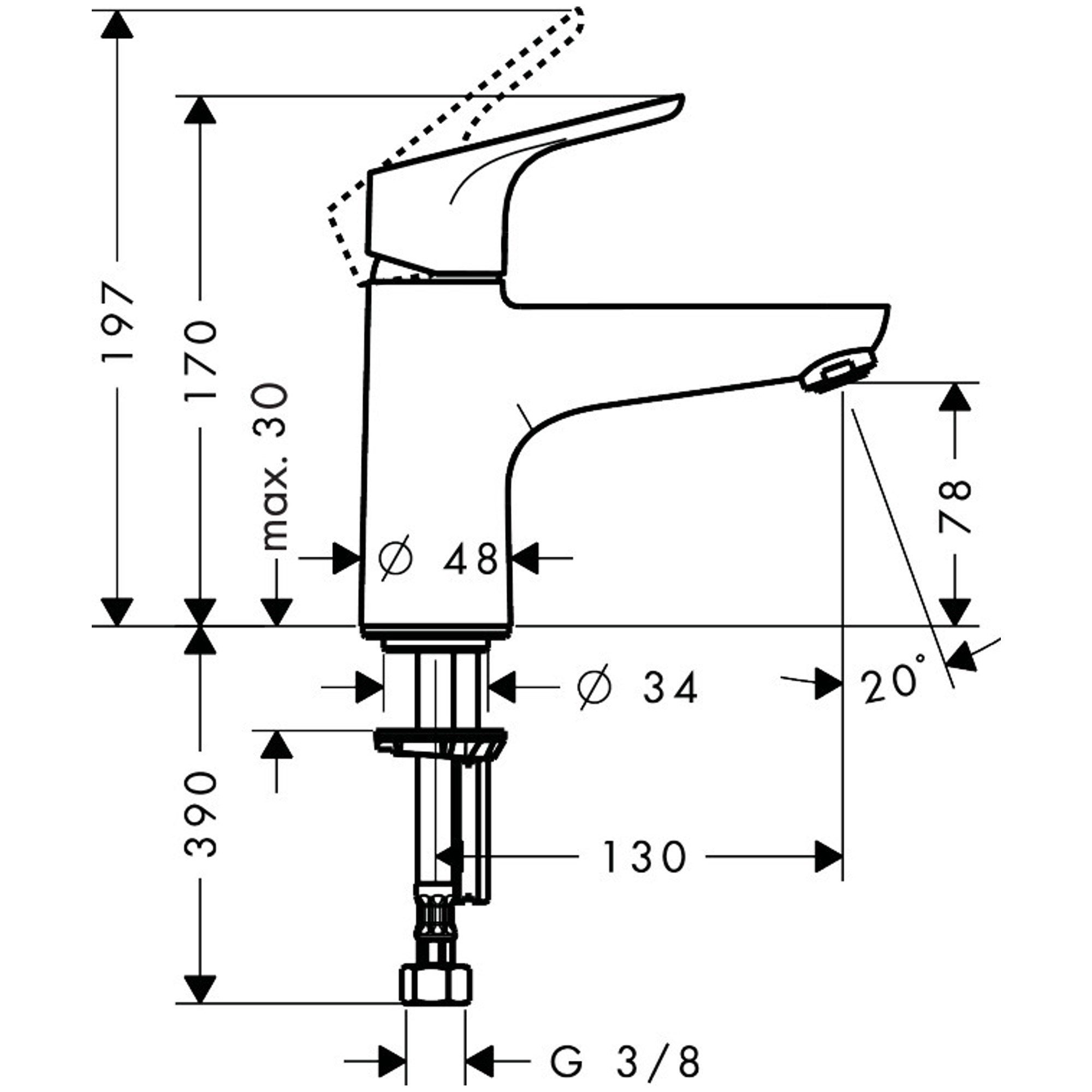 Hansgrohe Monotrou Ban/Duş Bataryası 31931000