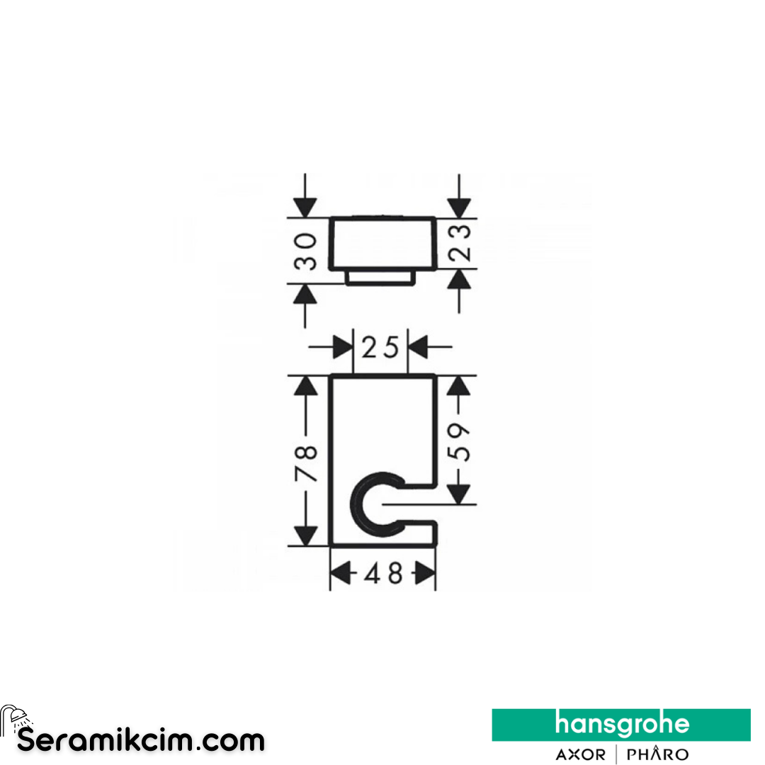 Hansgrohe Porter E Duş Askısı Hb Mat Bronz 28387140