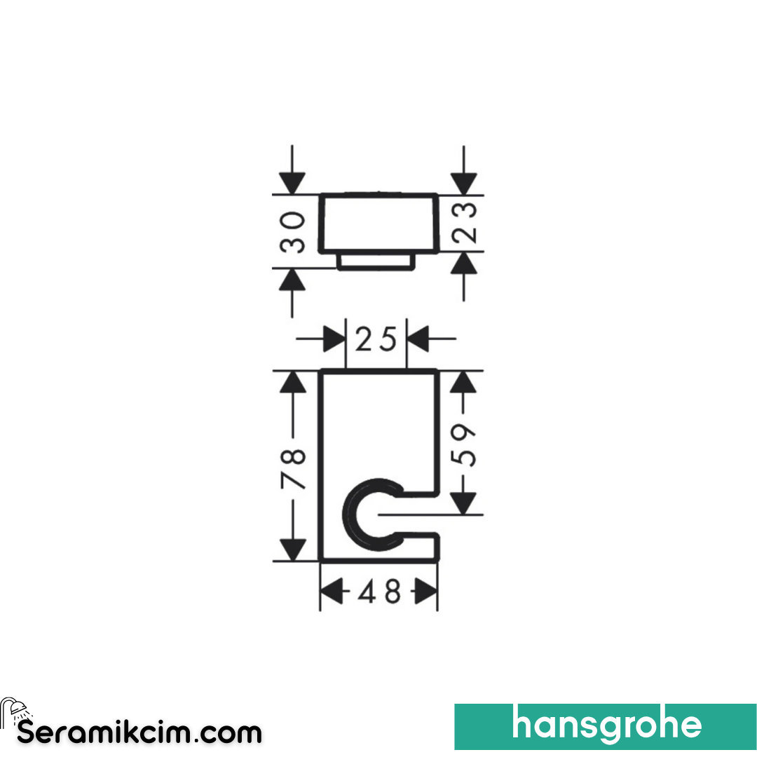 Hansgrohe Porter E Duş Askısı Krom 28387000