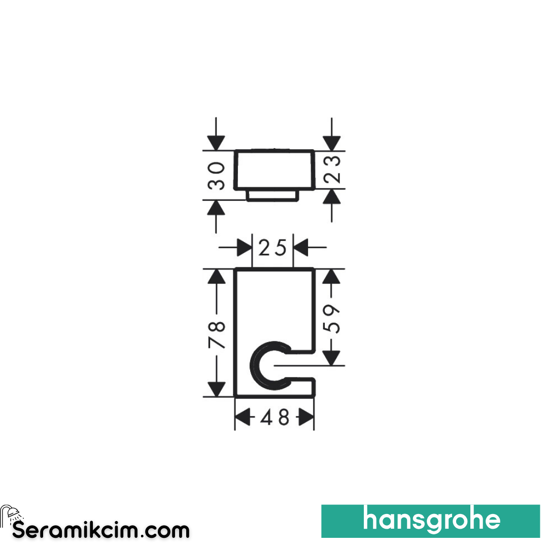 Hansgrohe Porter E Duş Askısı Mat Beyaz 28387700