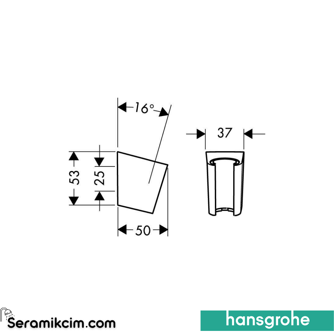 Hansgrohe Porter'S Duş Askısı Mat Beyaz 28331700