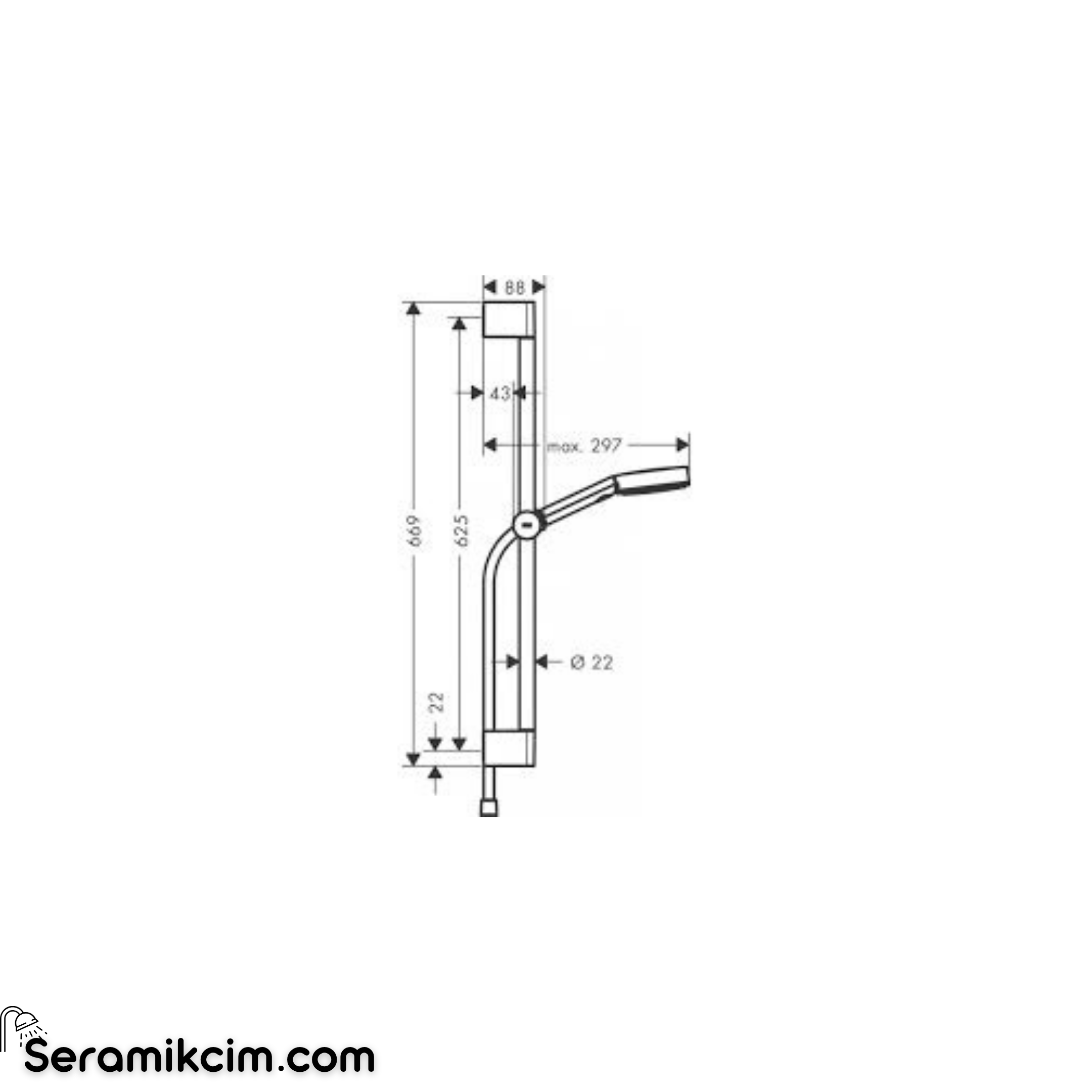 Hansgrohe Pulsify Duş seti 3jet Mat Beyaz 24161700