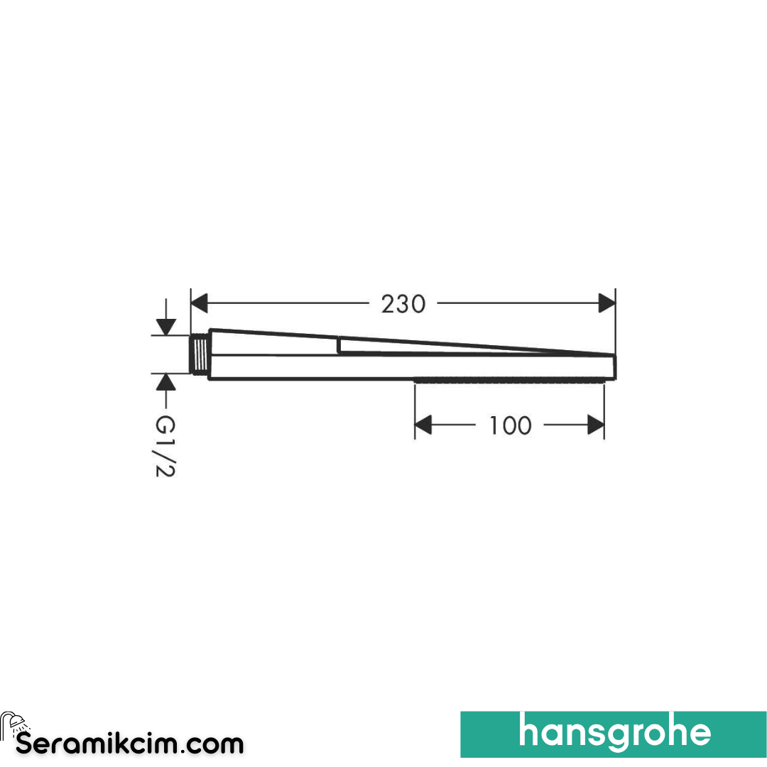 Hansgrohe Pulsify E Baton El Duşu 100 1jet EcoSmart Krom 24320000